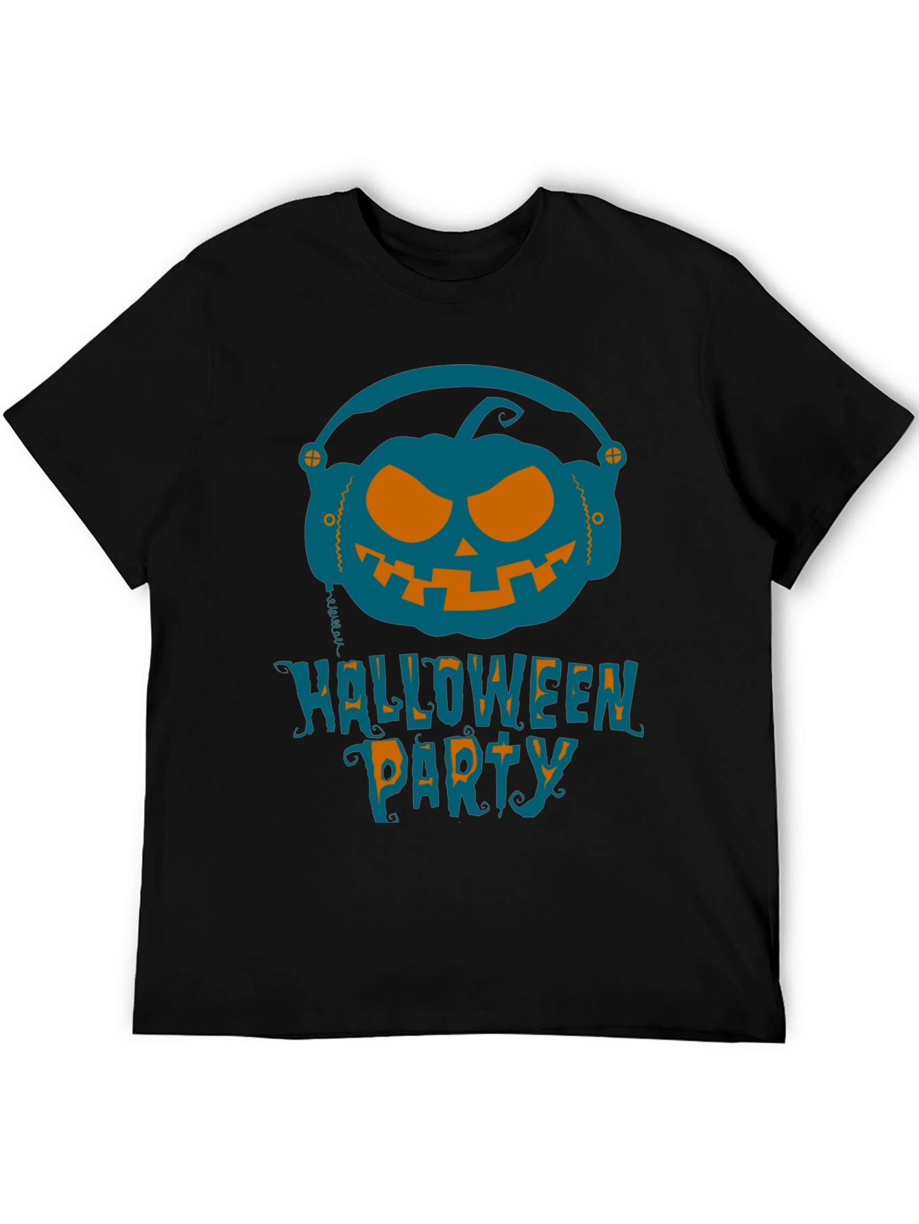 Halloween Party Pumpkin Headphone T-Shirt