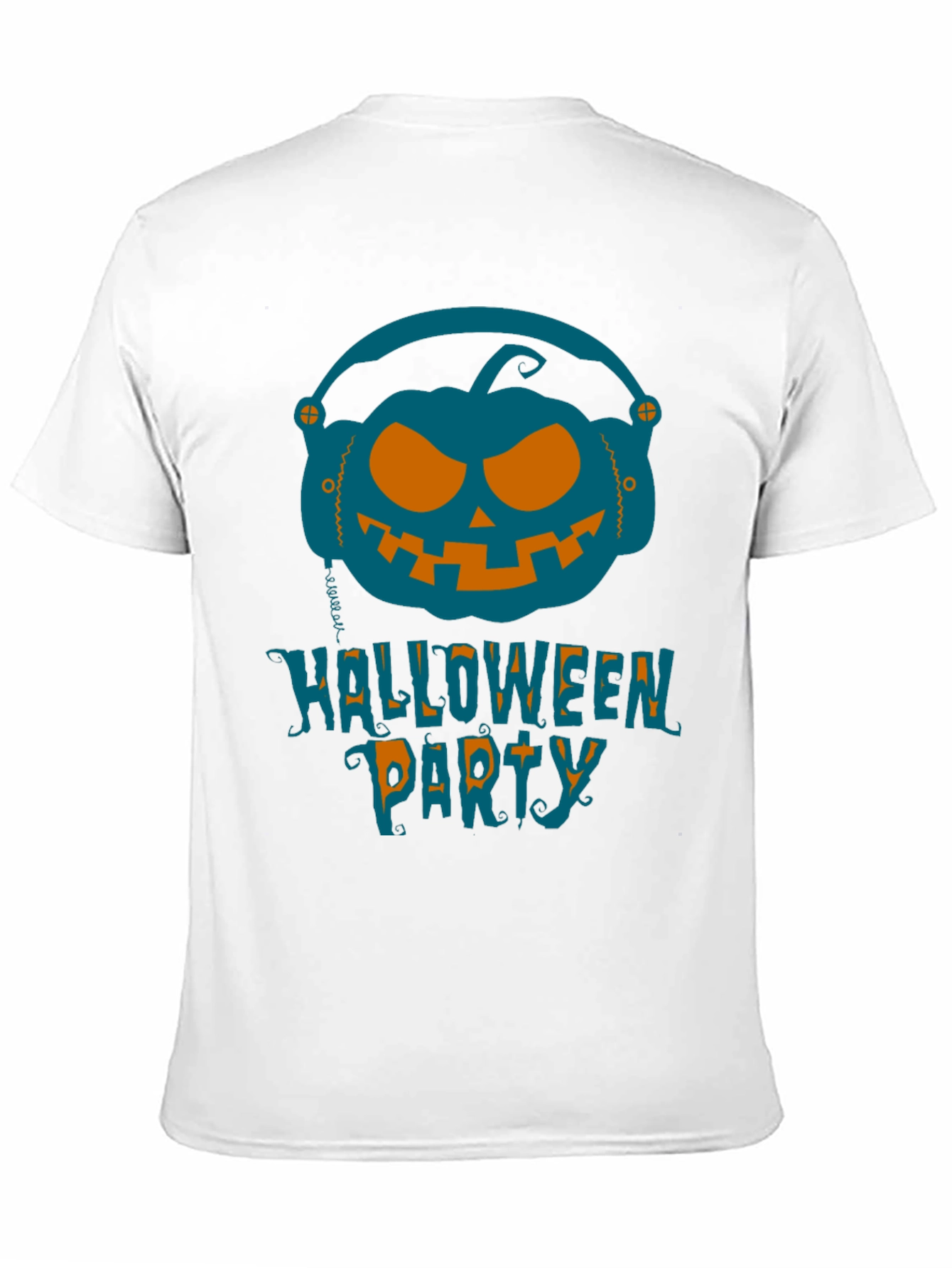 Halloween Party Pumpkin Headphone T-Shirt
