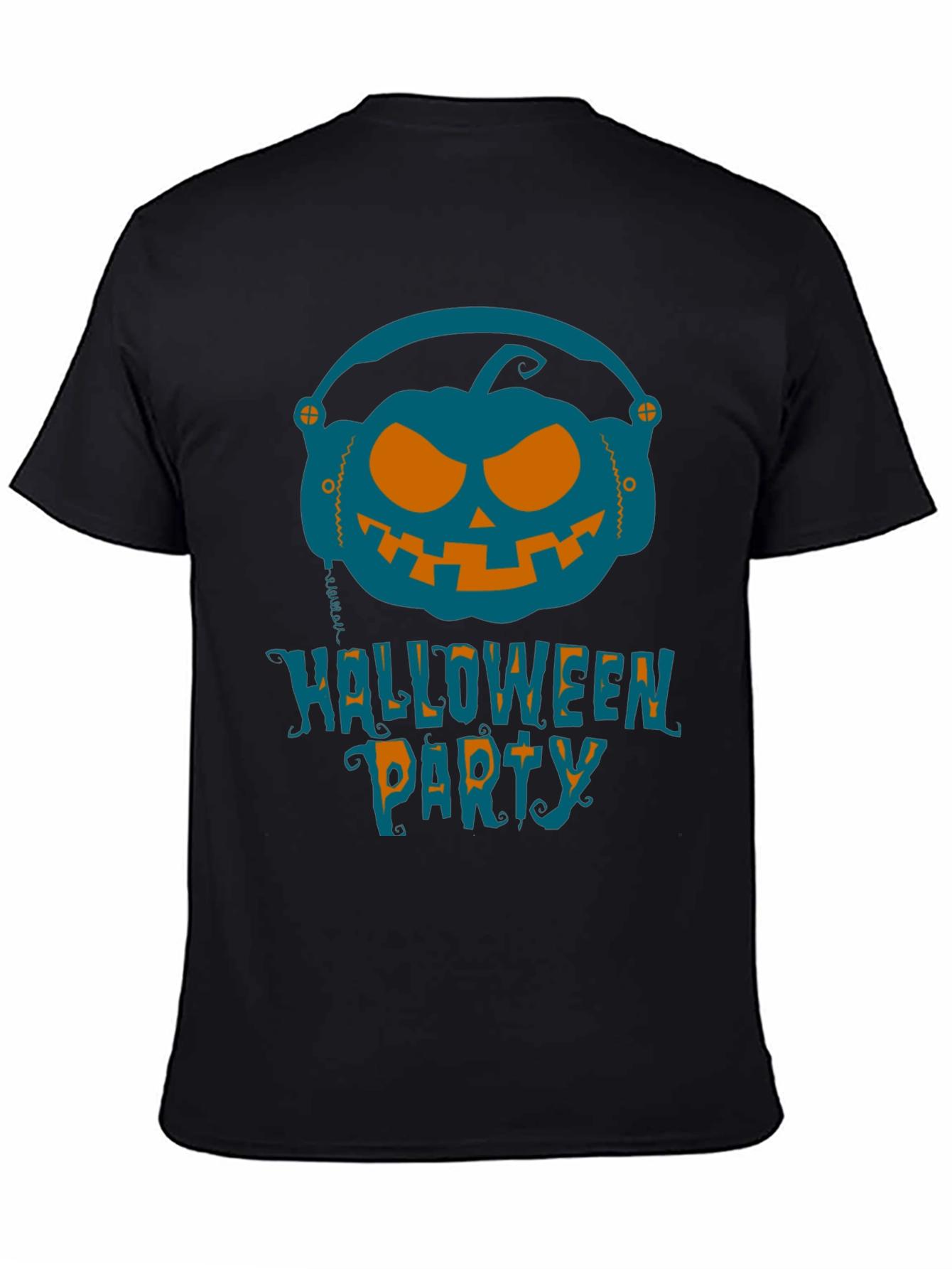 Halloween Party Pumpkin Headphone T-Shirt