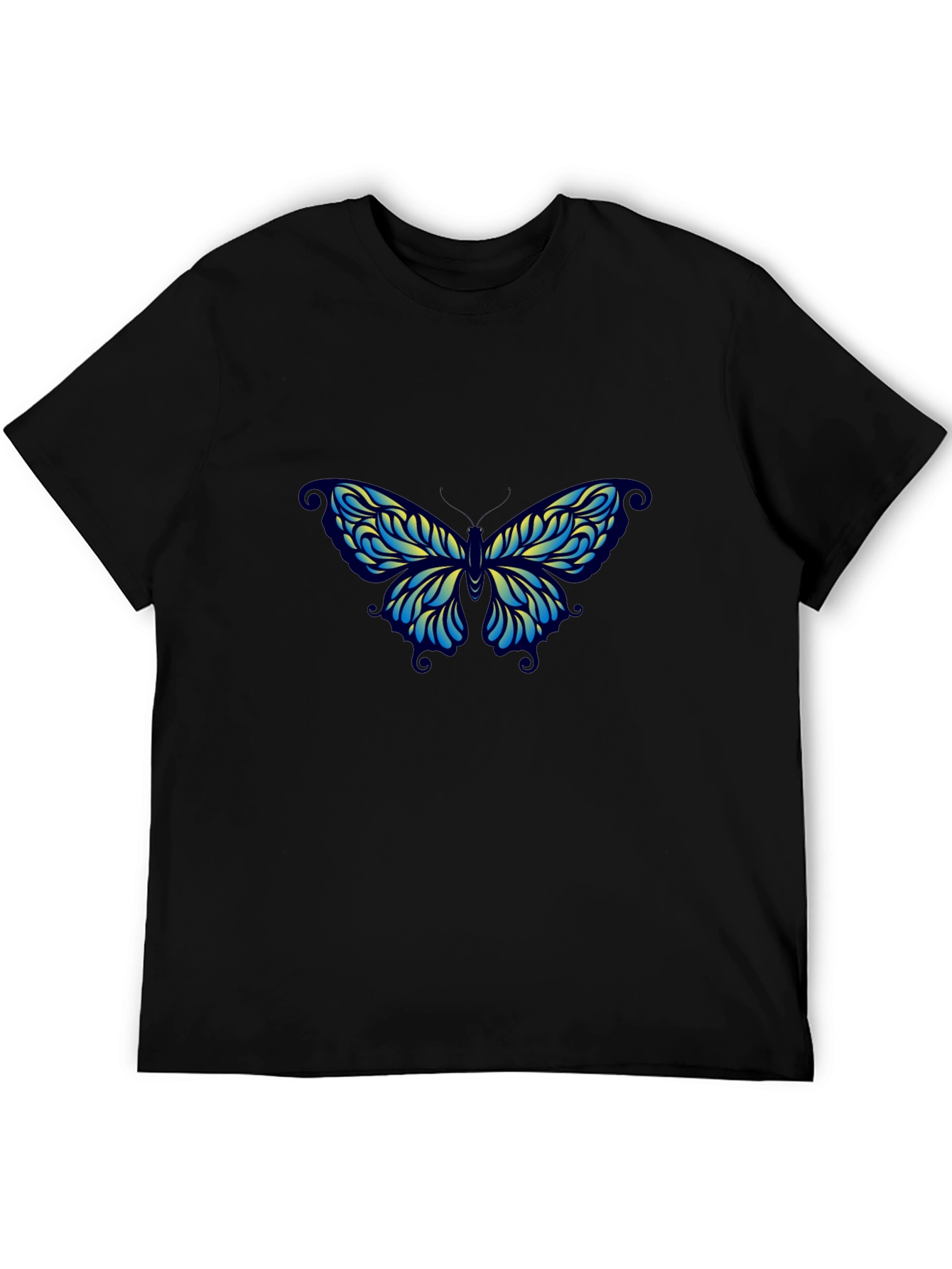 Butterfly Graphic Black T-Shirt - Stylish & Comfortable
