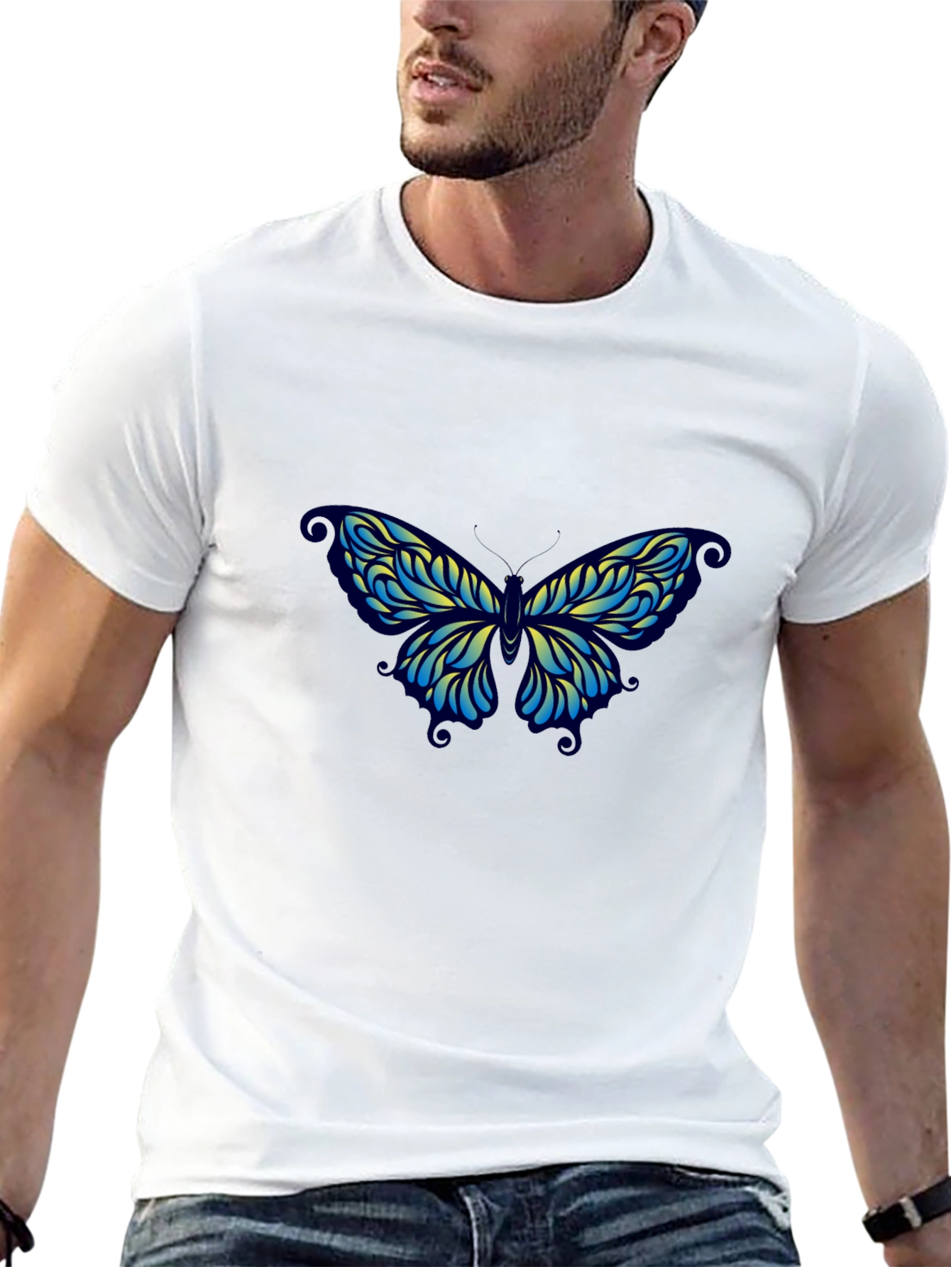 Butterfly Graphic Black T-Shirt - Stylish & Comfortable