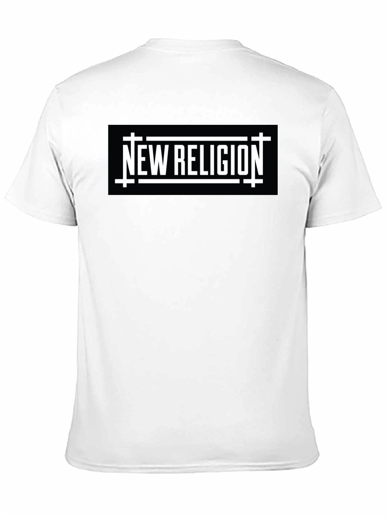 New Religion Graphic Tee - Black Cotton Casual Shirt
