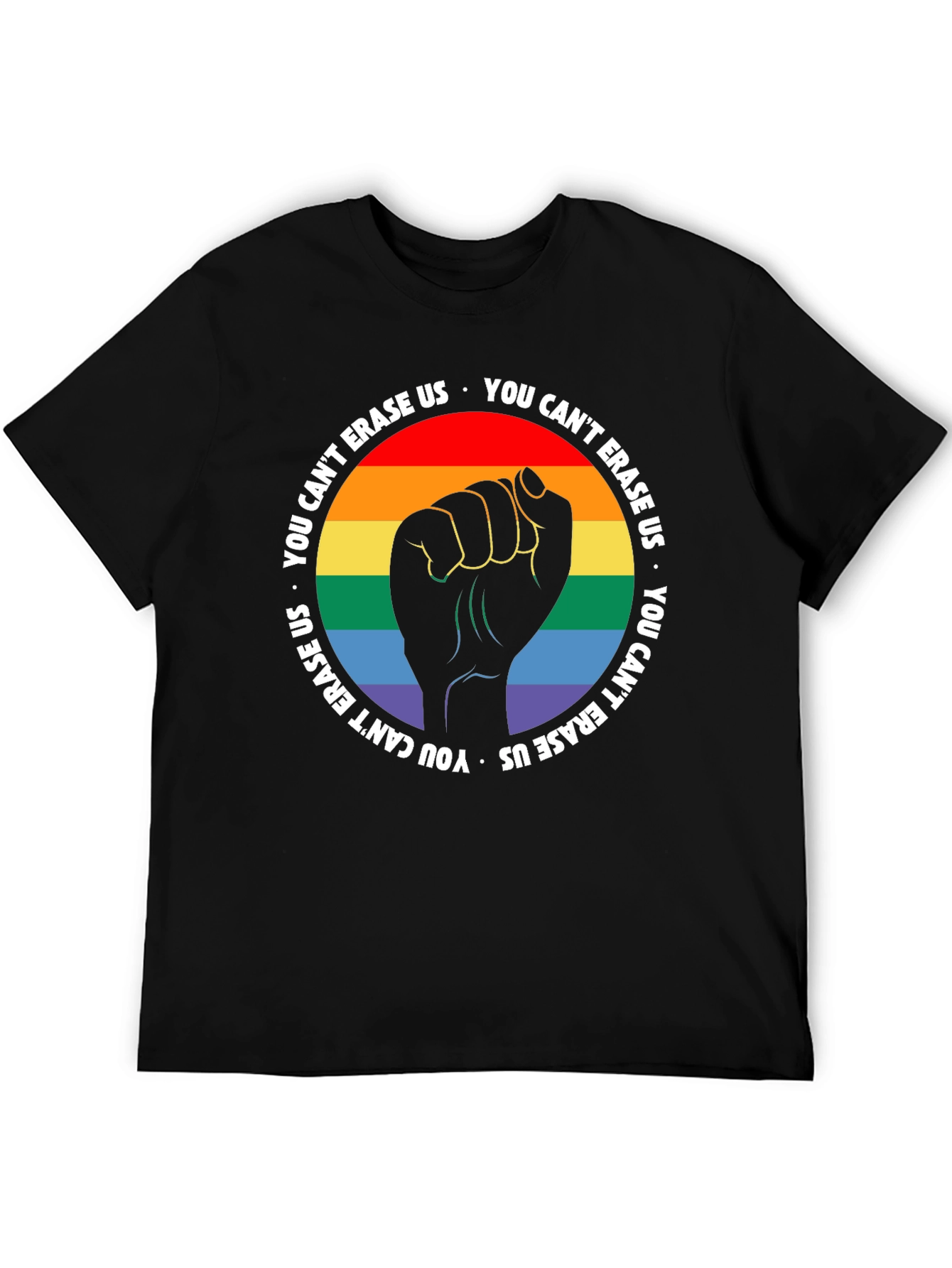 Pride Fist T-Shirt - You Cant Erase Us