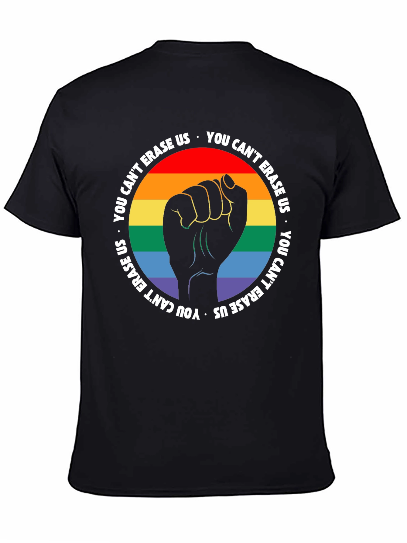 Pride Fist T-Shirt - You Cant Erase Us