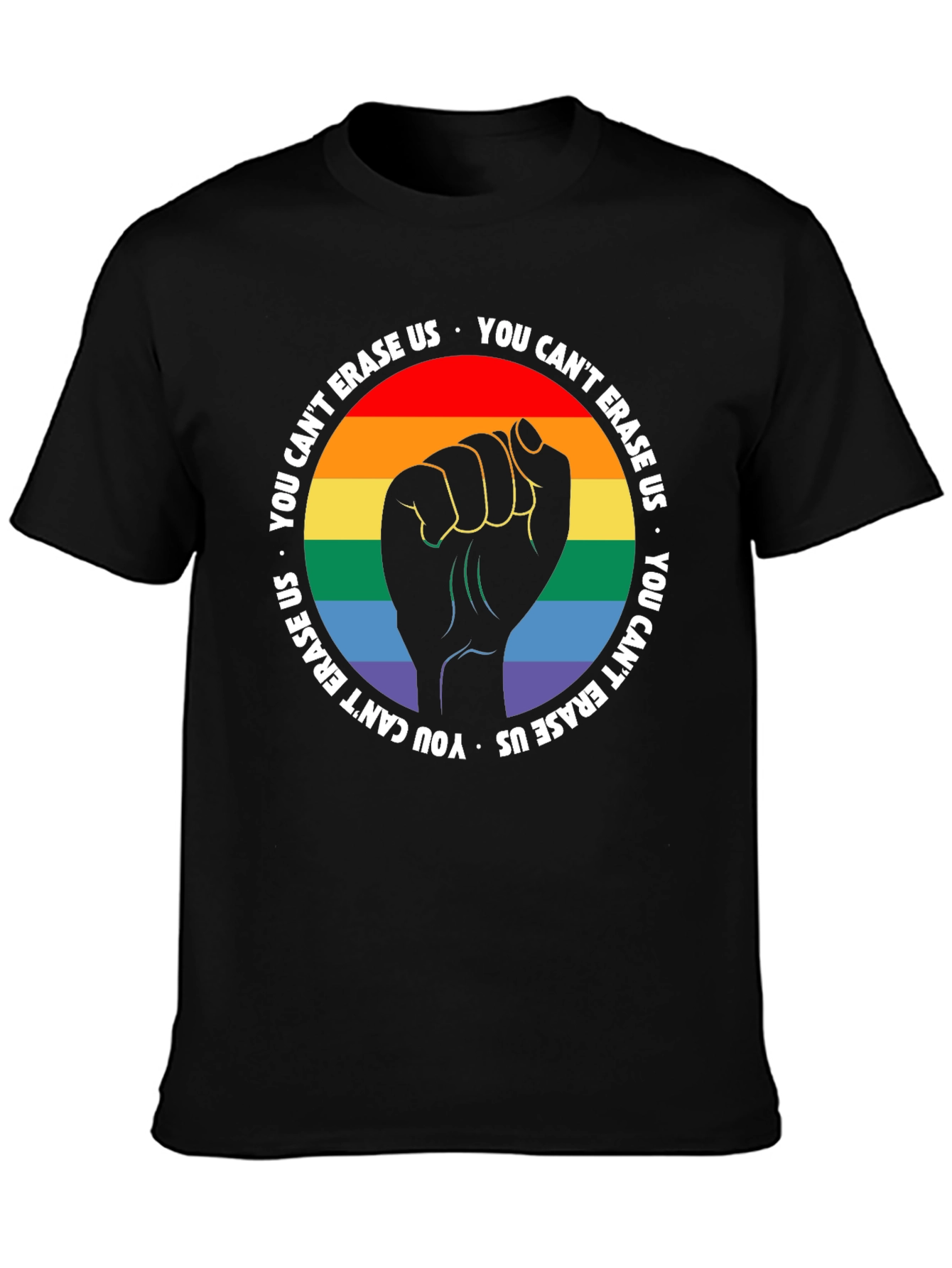 Pride Fist T-Shirt - You Cant Erase Us