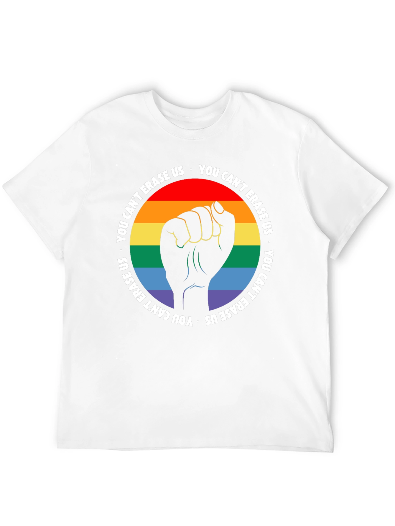 Pride Fist T-Shirt - You Cant Erase Us