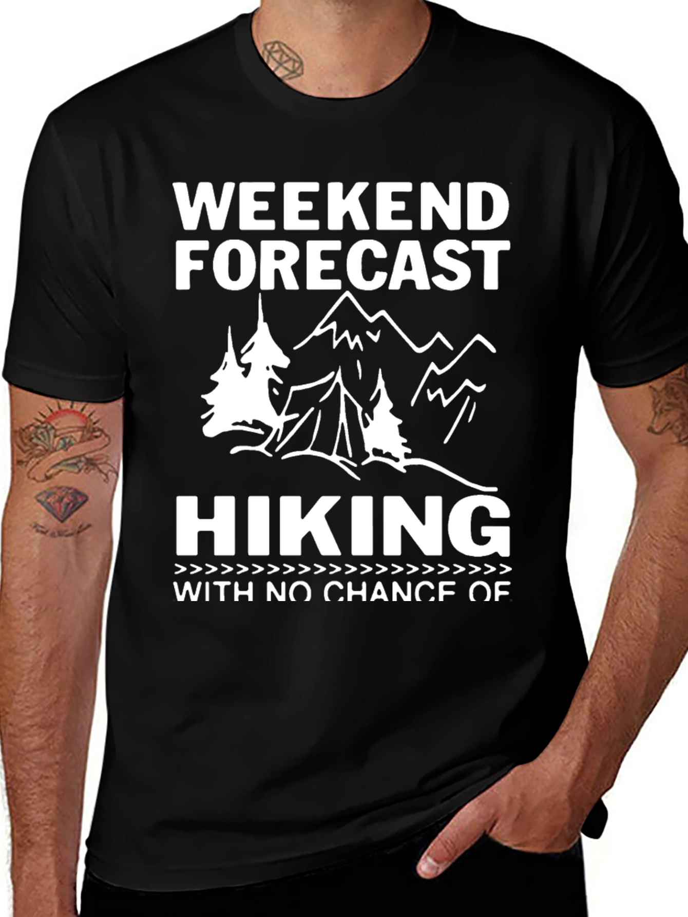 Weekend Hiking Forecast Graphic Tee