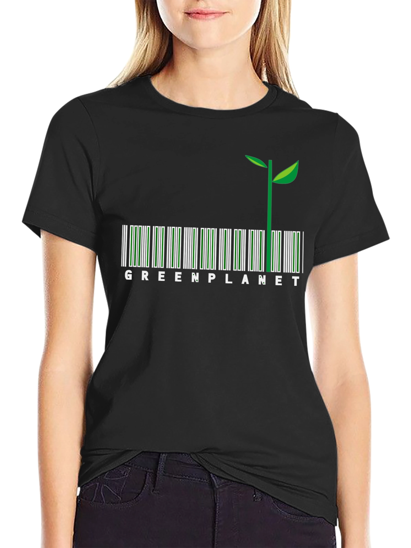 Green Planet Barcode T-Shirt