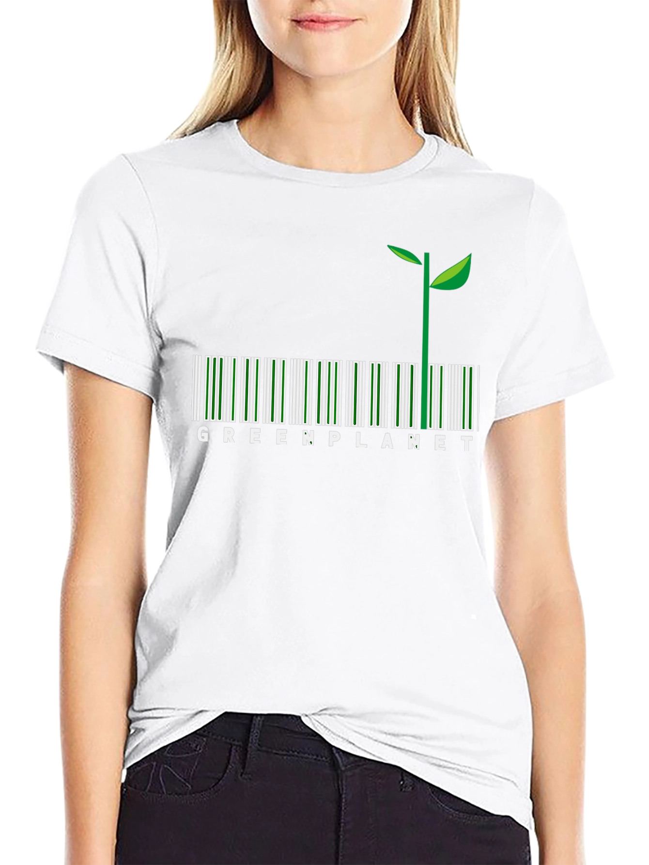 Green Planet Barcode T-Shirt