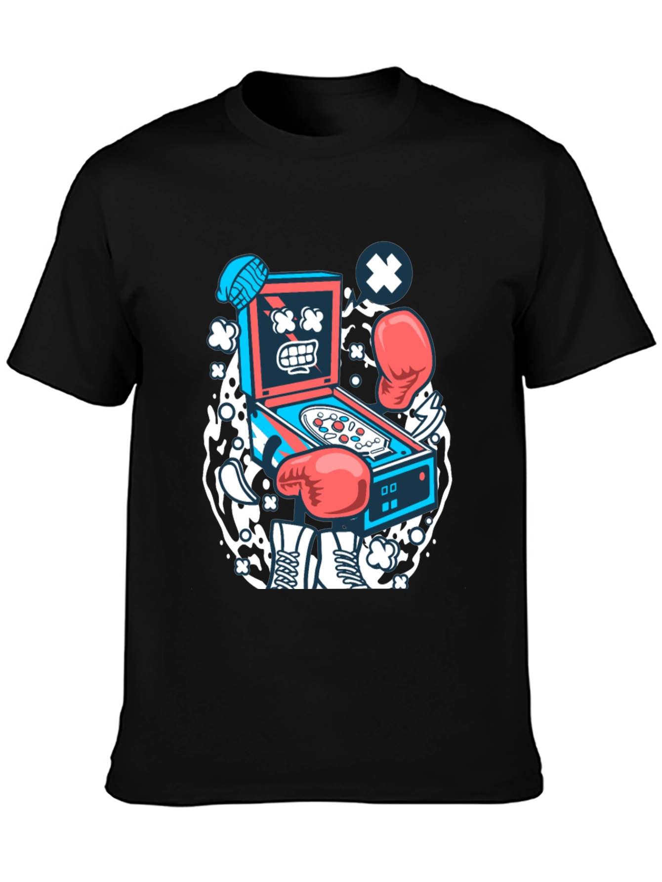 Cartoon Pinball T-Shirt - Novelty Graphic Tee