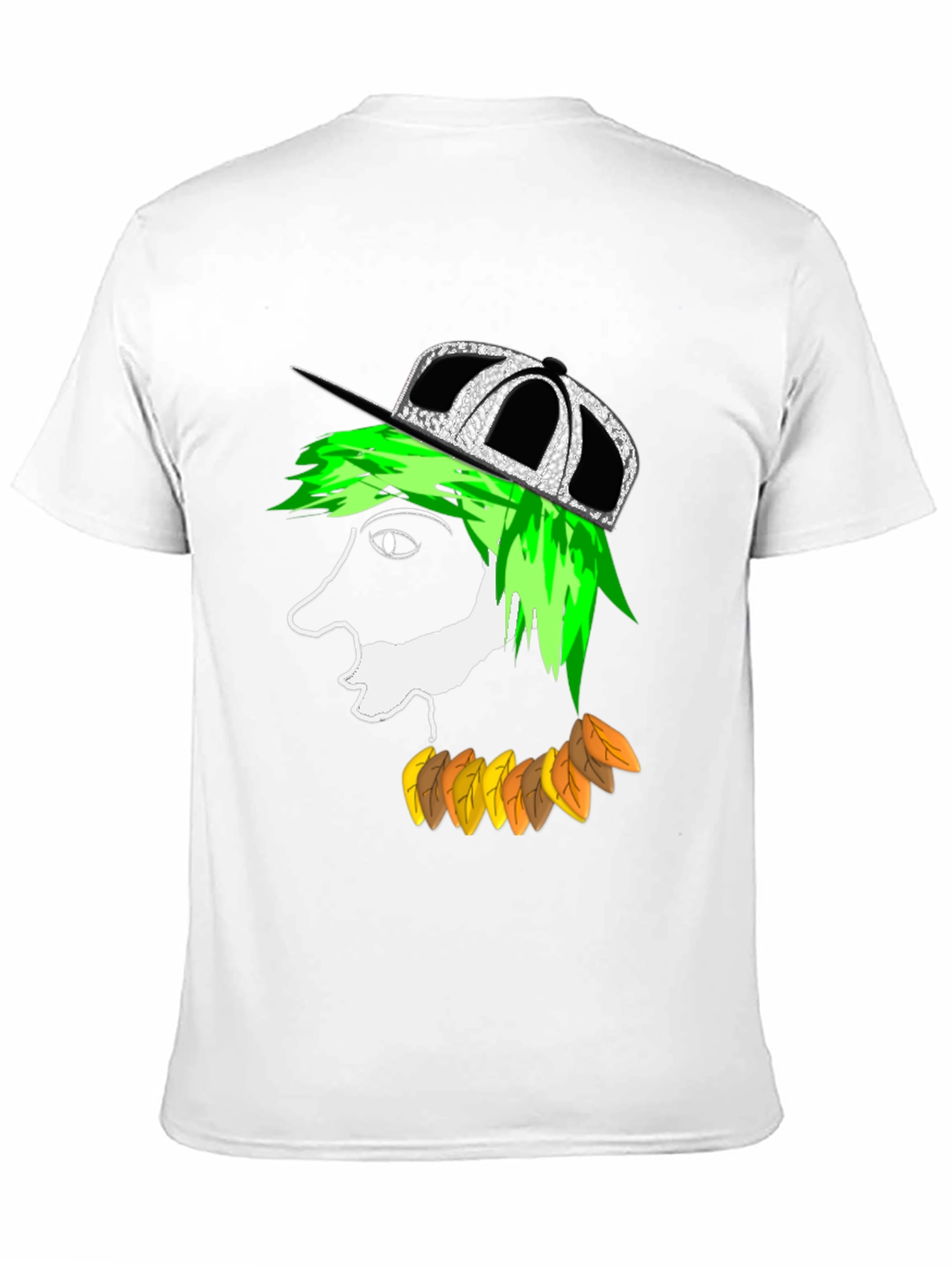 Funky Cartoon Face Black T-Shirt
