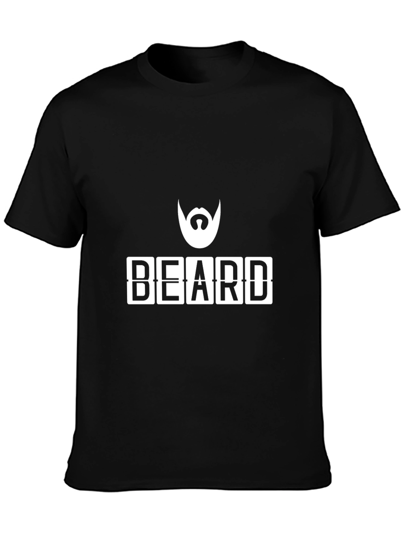 Beard Graphic T-Shirt - Cool Mens Black Tee