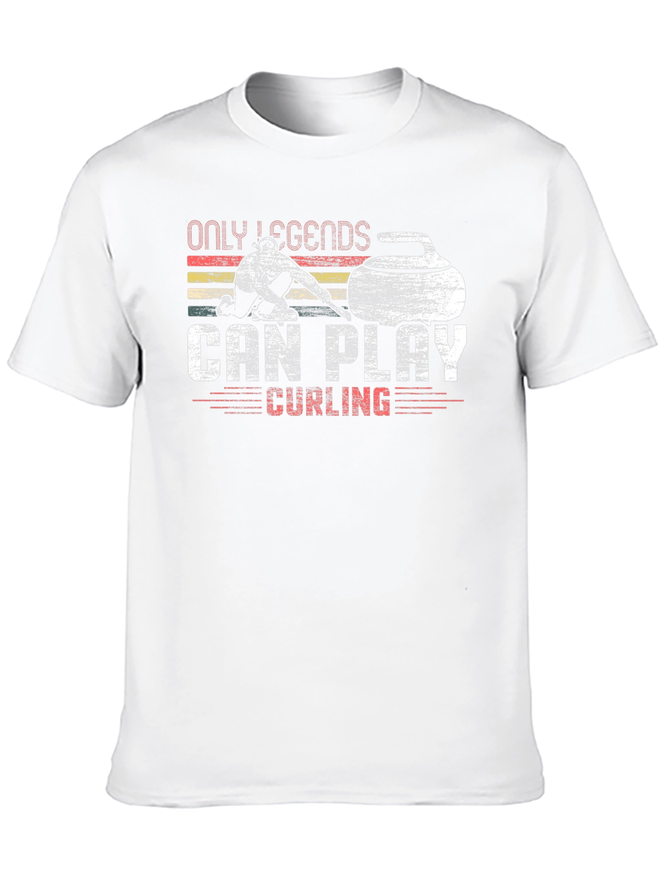 Only Legends Can Play Curling Graphic T-Shirt