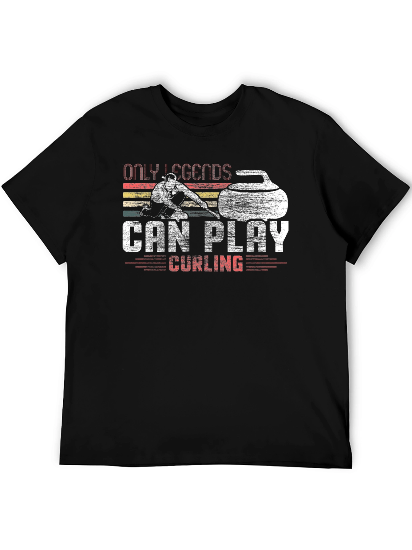 Only Legends Can Play Curling Graphic T-Shirt