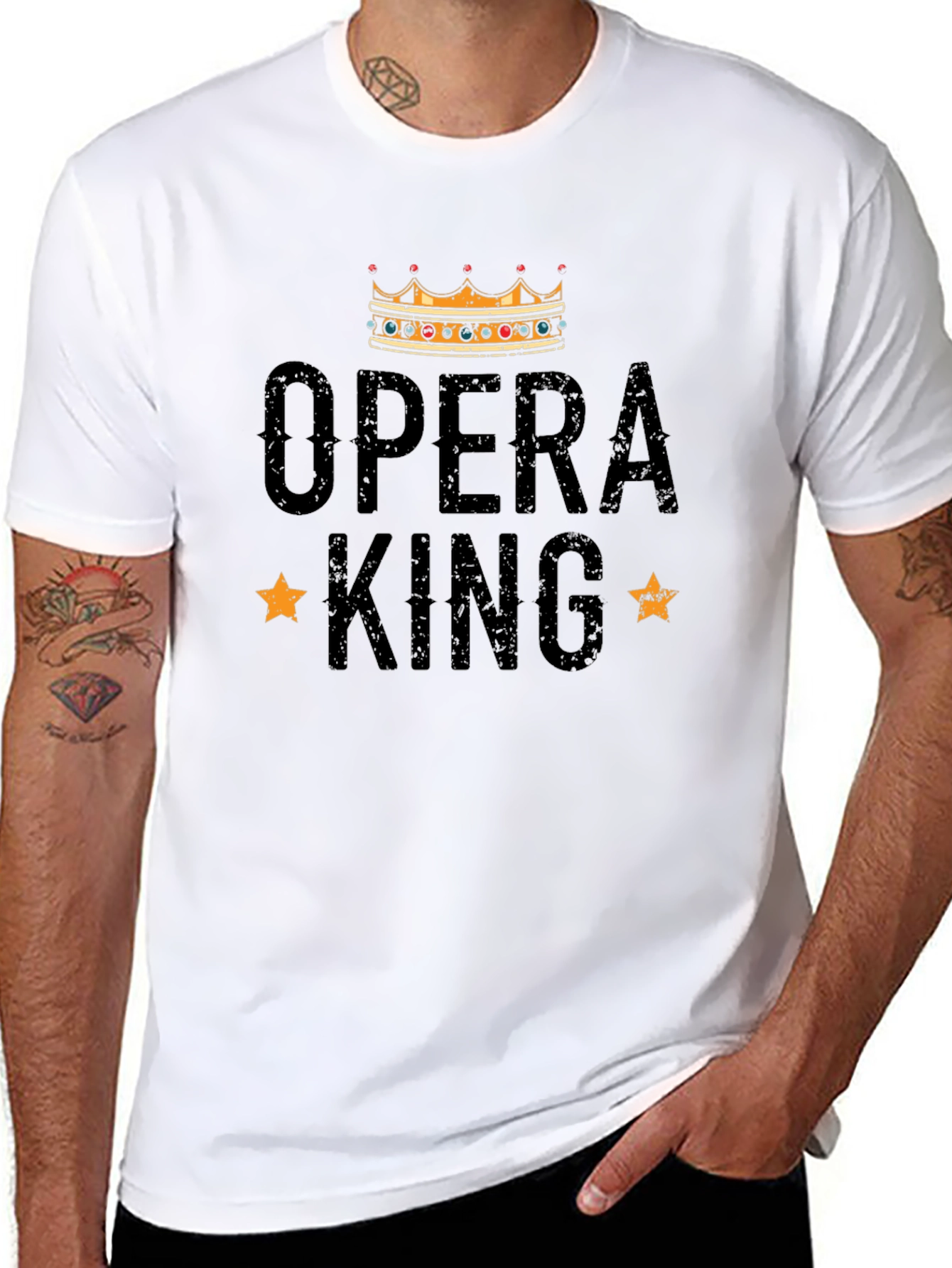 Opera King Black Graphic T-Shirt
