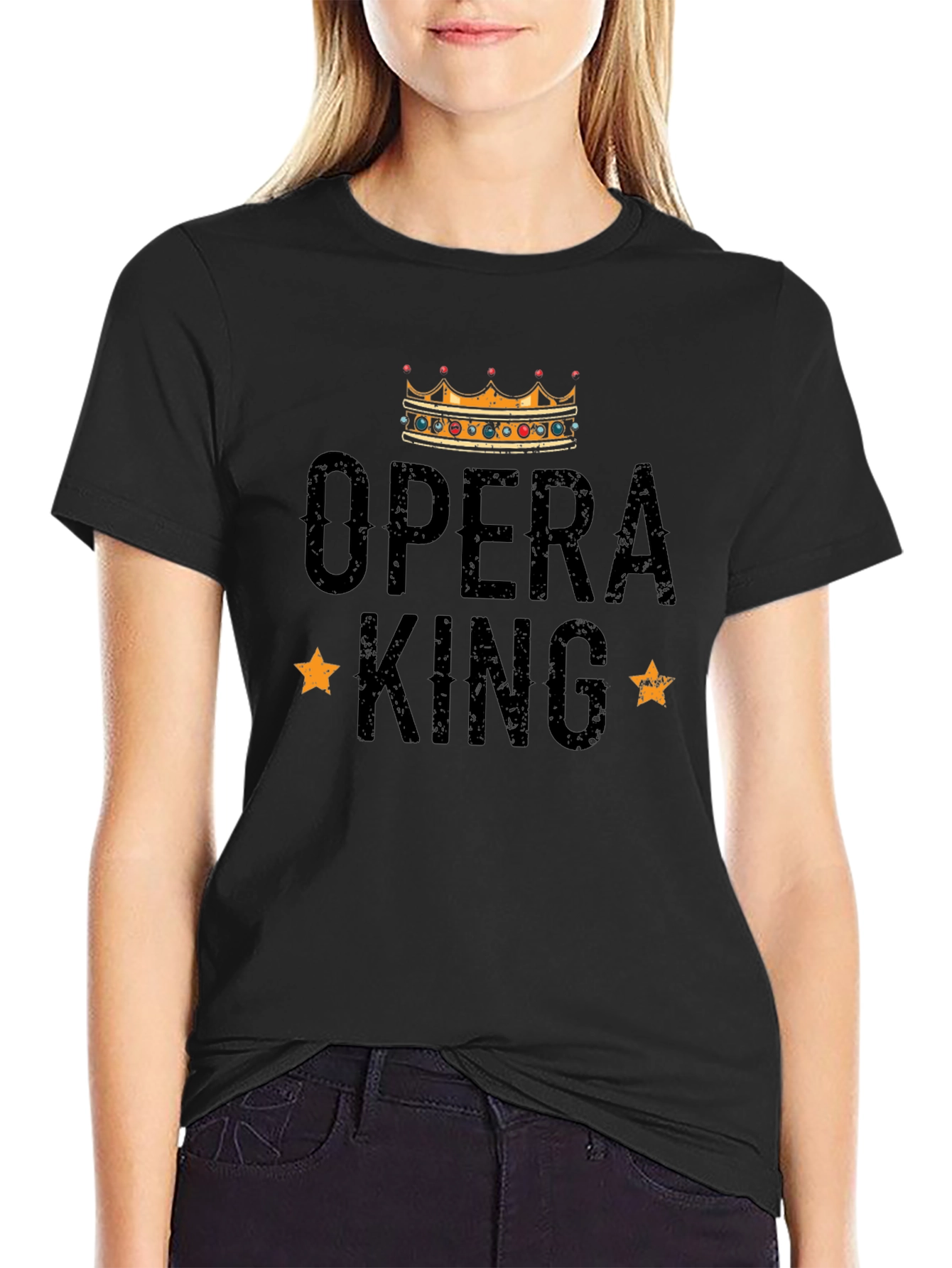 Opera King Black Graphic T-Shirt