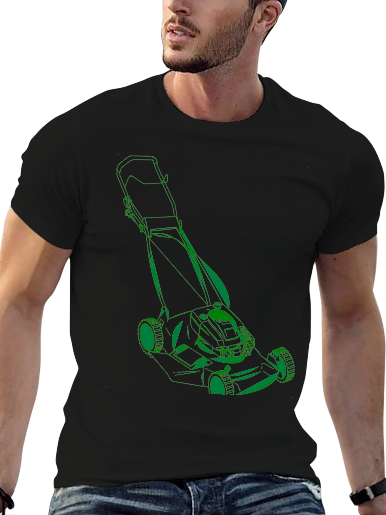 Lawn Mower T-Shirt - Graphic Print Tee