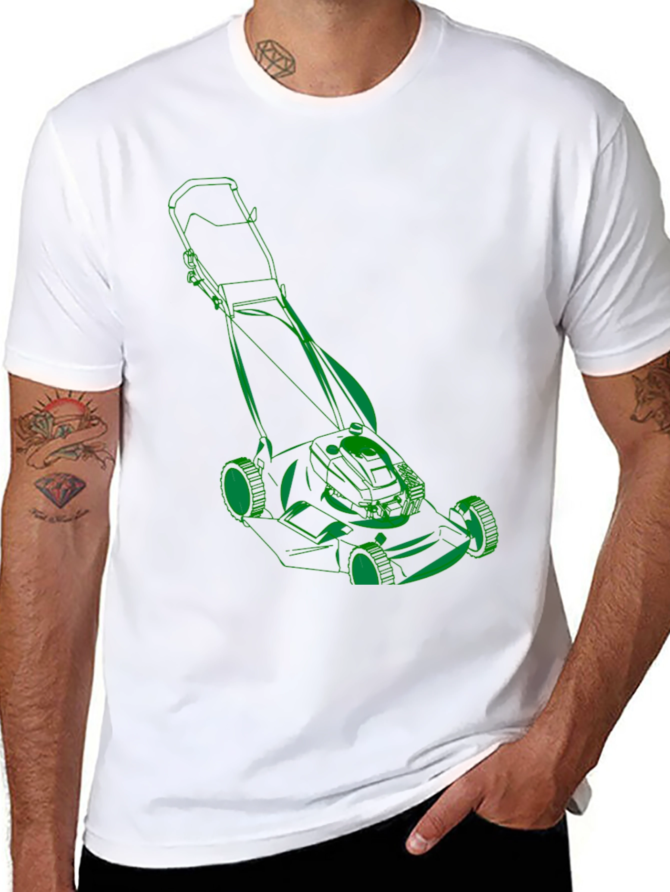 Lawn Mower T-Shirt - Graphic Print Tee