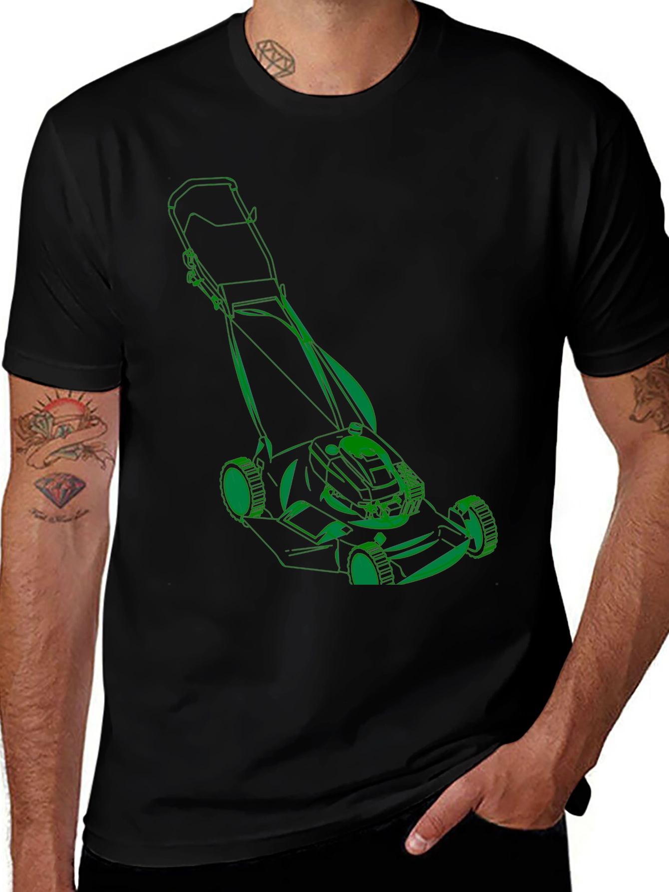 Lawn Mower T-Shirt - Graphic Print Tee