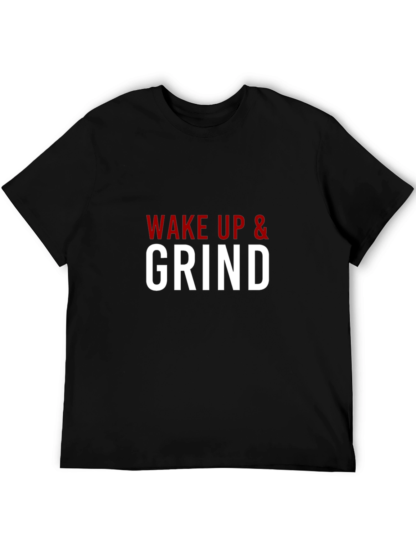 Wake Up & Grind Motivational T-Shirt - Black