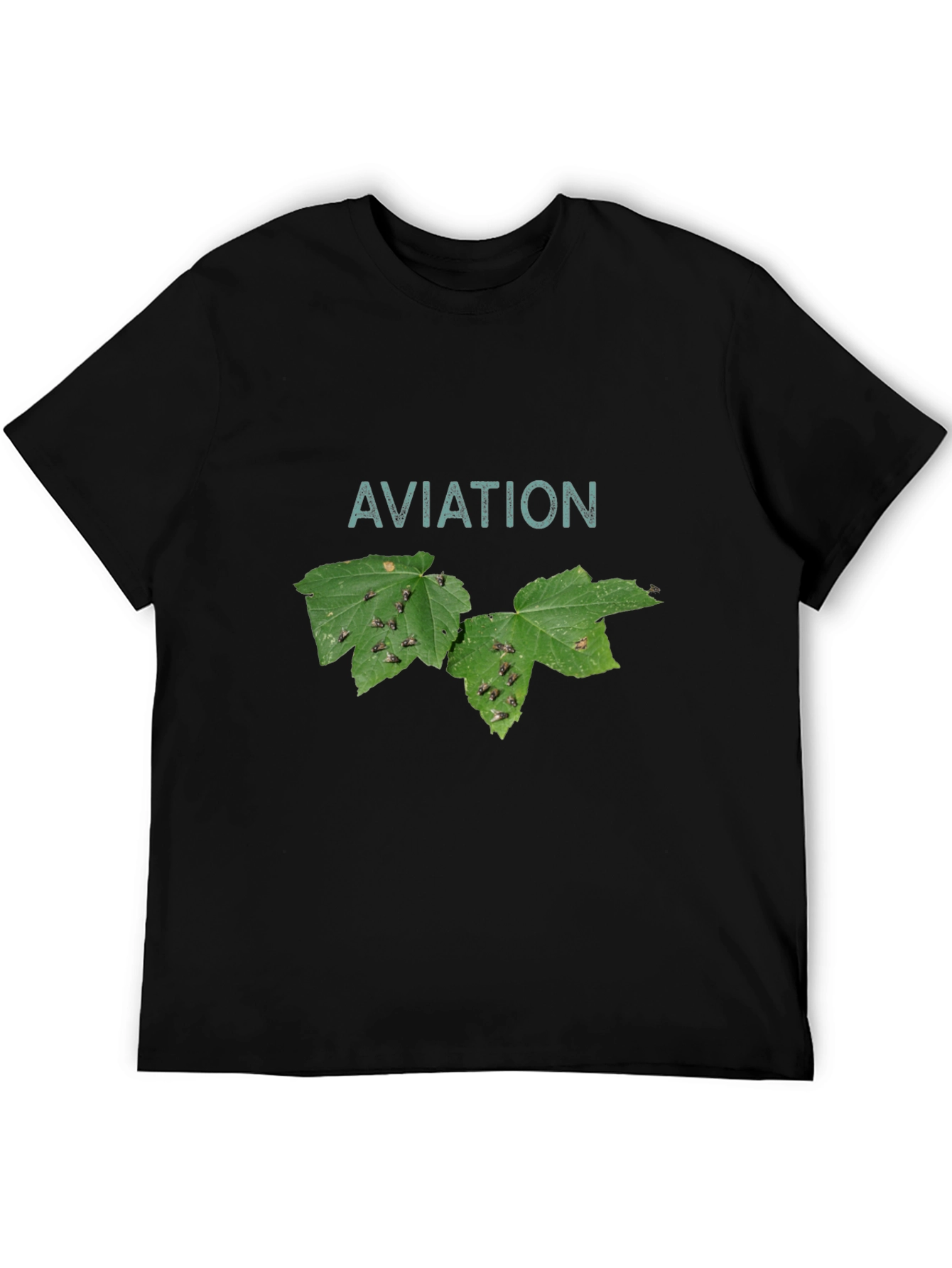 Aviation Leaf T-Shirt - Black