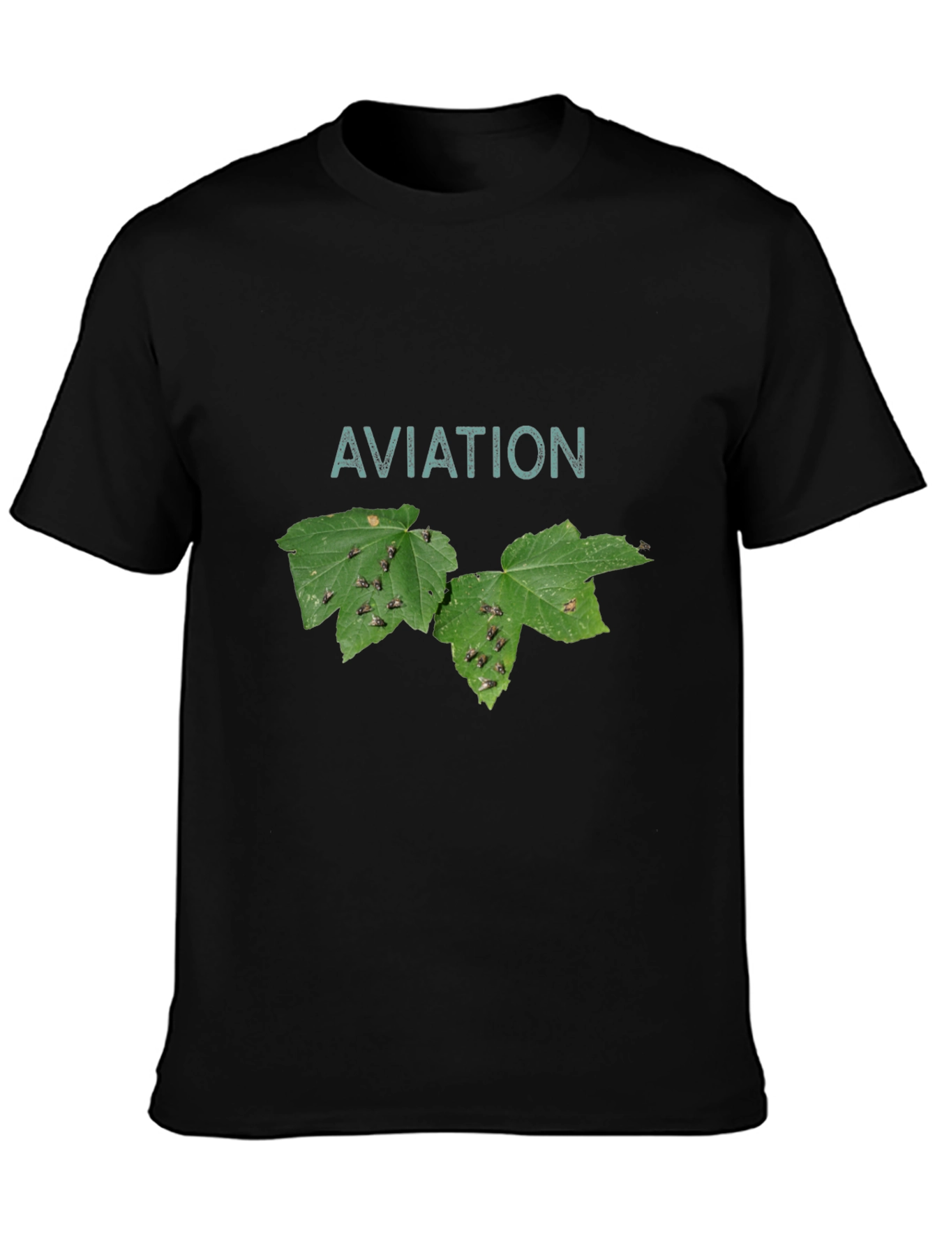 Aviation Leaf T-Shirt - Black
