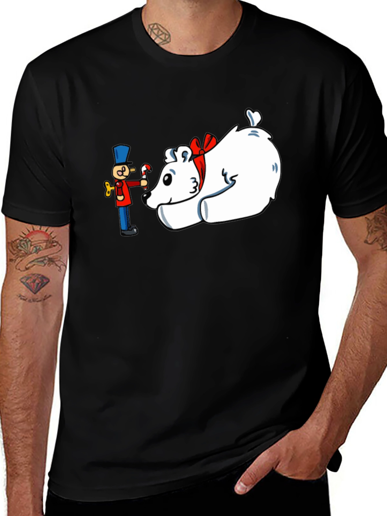 Festive Nutcracker & Polar Bear Graphic Tee
