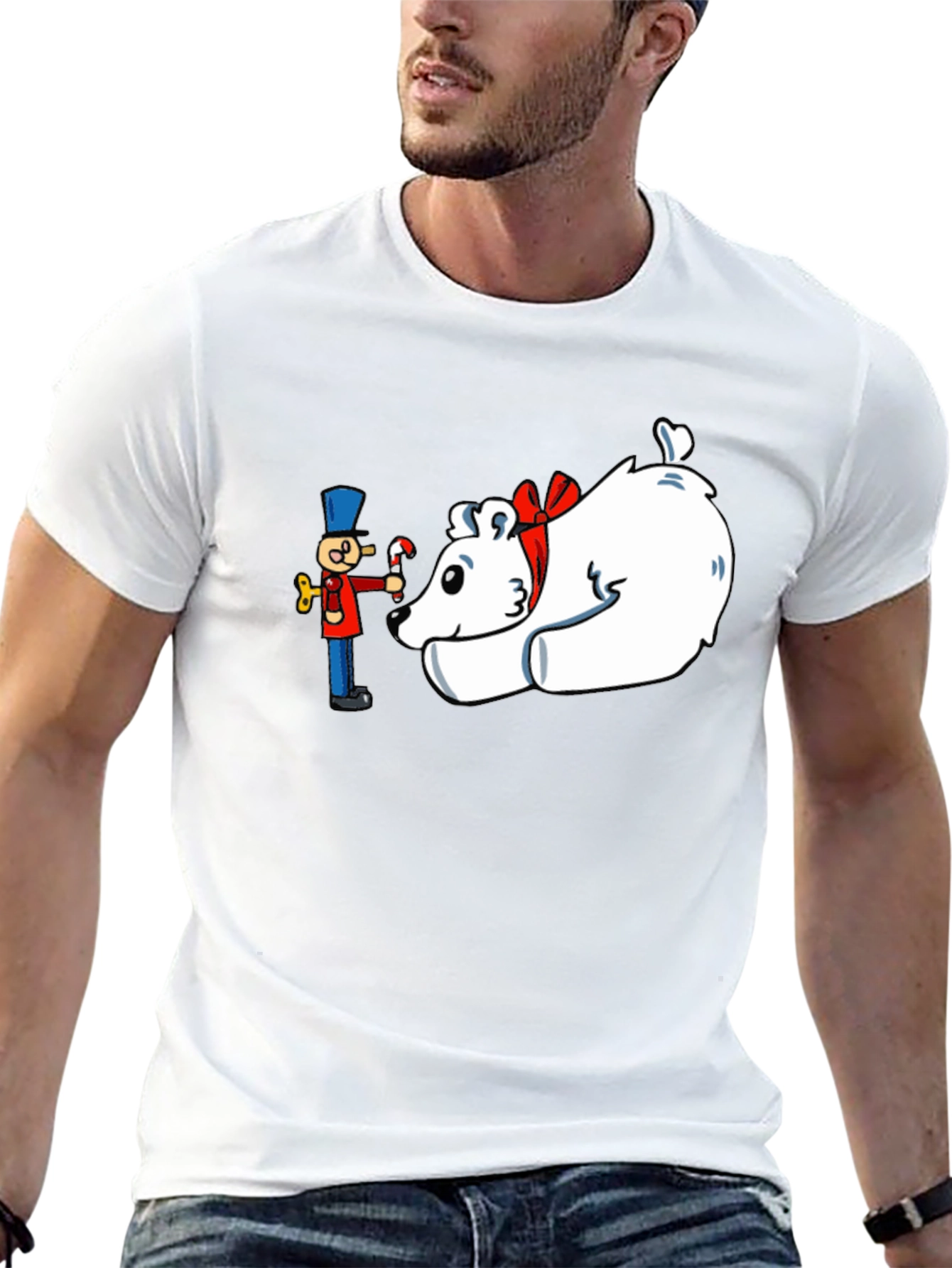 Festive Nutcracker & Polar Bear Graphic Tee