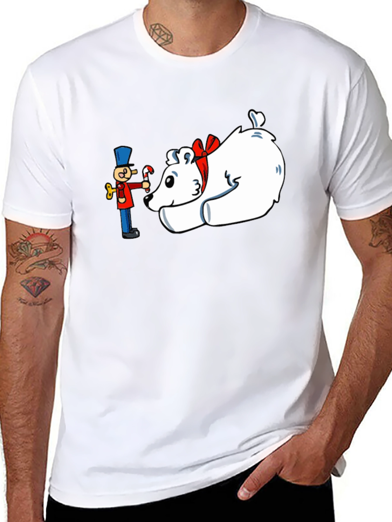 Festive Nutcracker & Polar Bear Graphic Tee