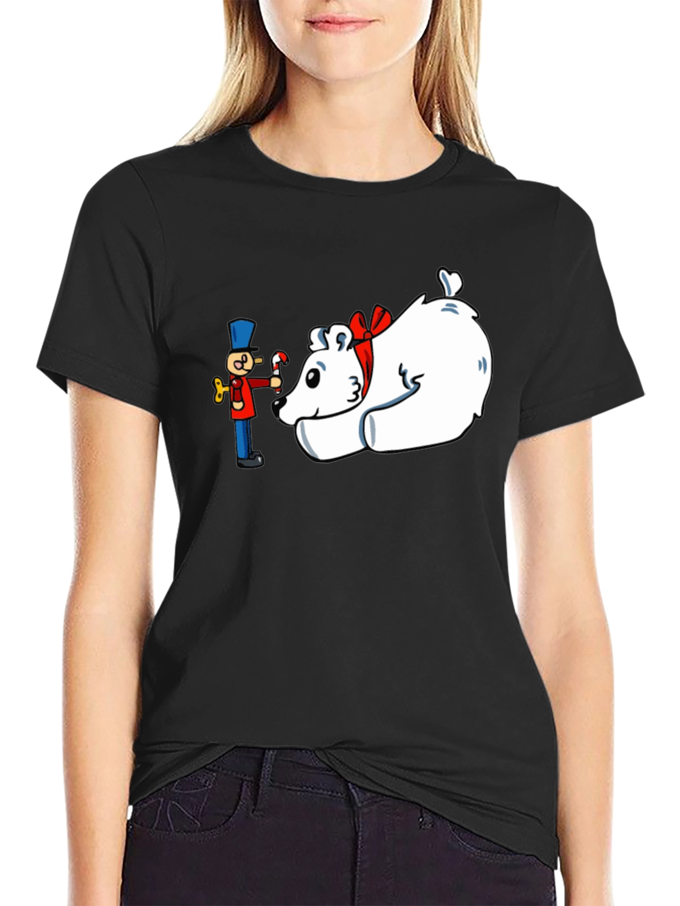 Festive Nutcracker & Polar Bear Graphic Tee