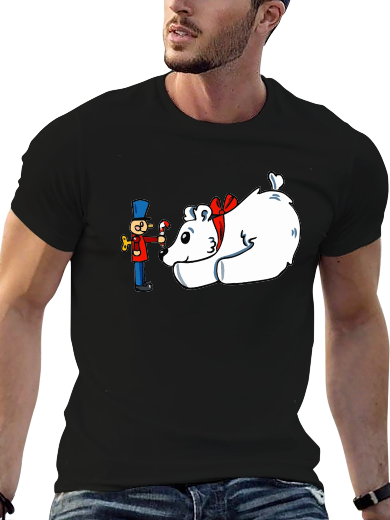 Festive Nutcracker & Polar Bear Graphic Tee