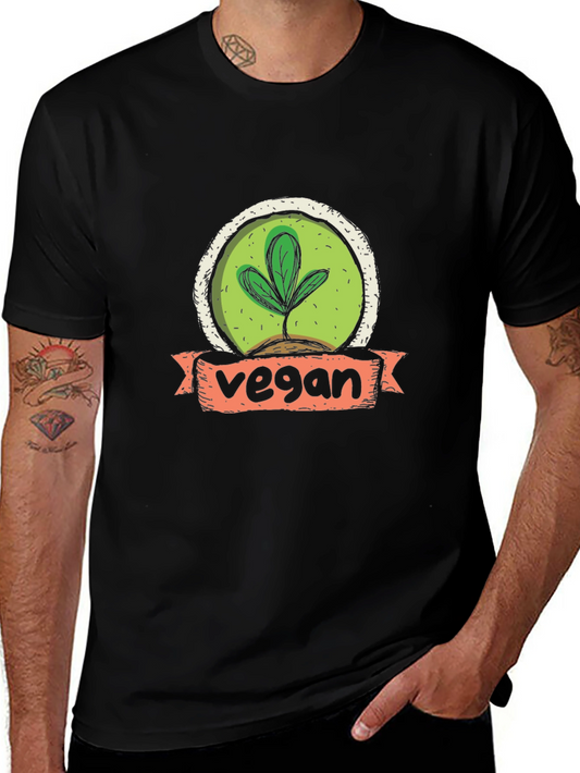 Vegan T-Shirt with Sprout Graphic