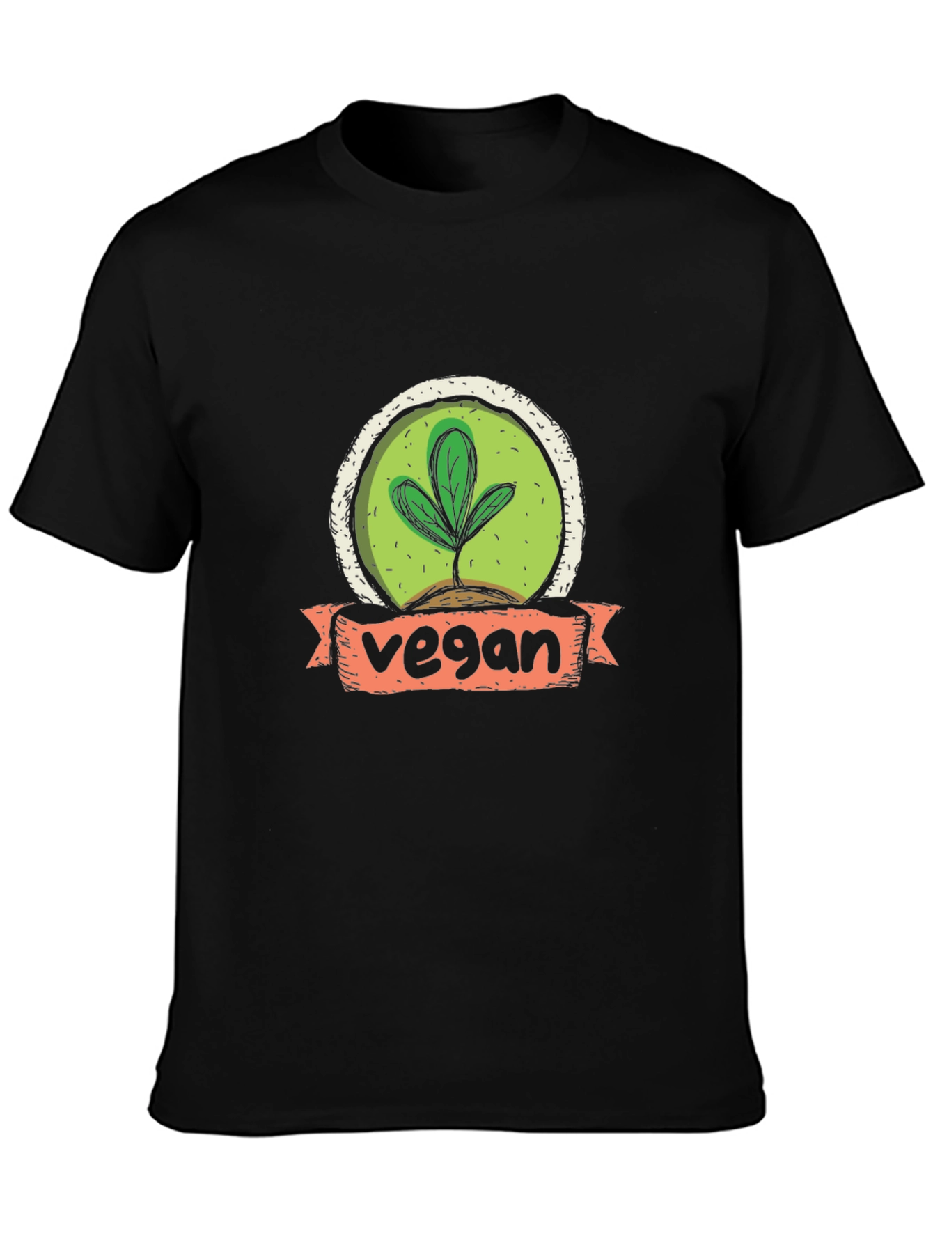 Vegan T-Shirt with Sprout Graphic