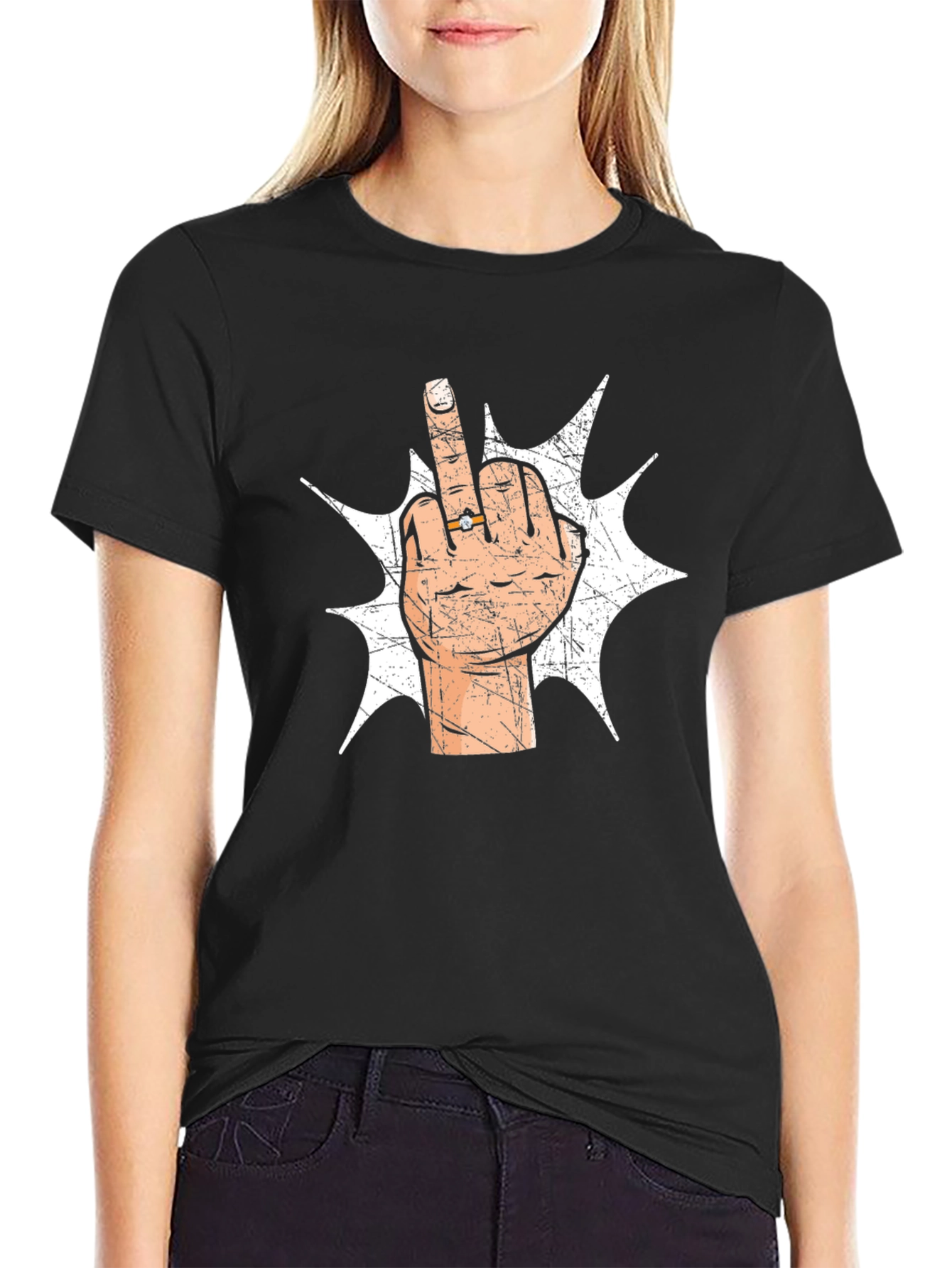 Middle Finger Ring Graphic Tee