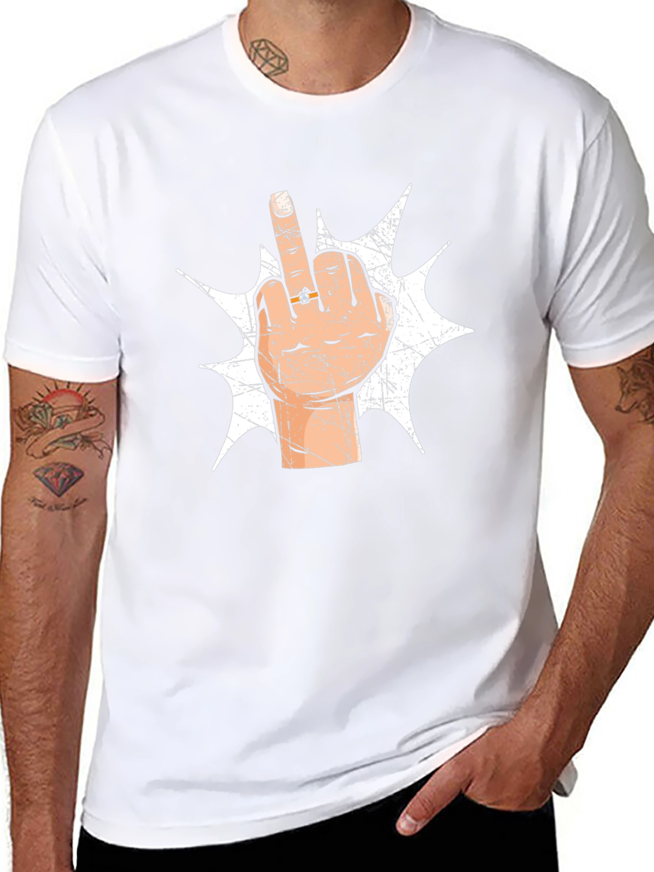 Middle Finger Ring Graphic Tee