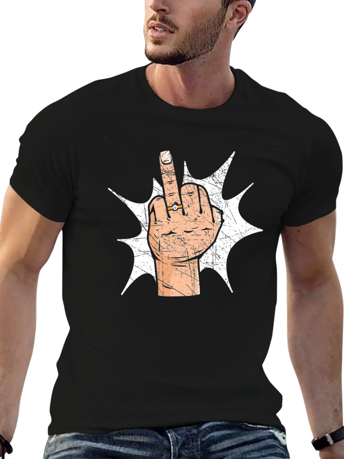 Middle Finger Ring Graphic Tee
