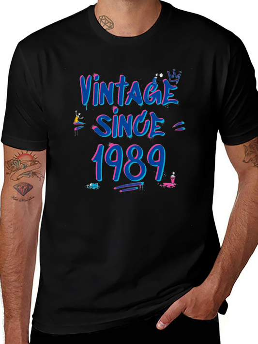 Vintage Since 1989 Graphic Tee - Birthday Gift