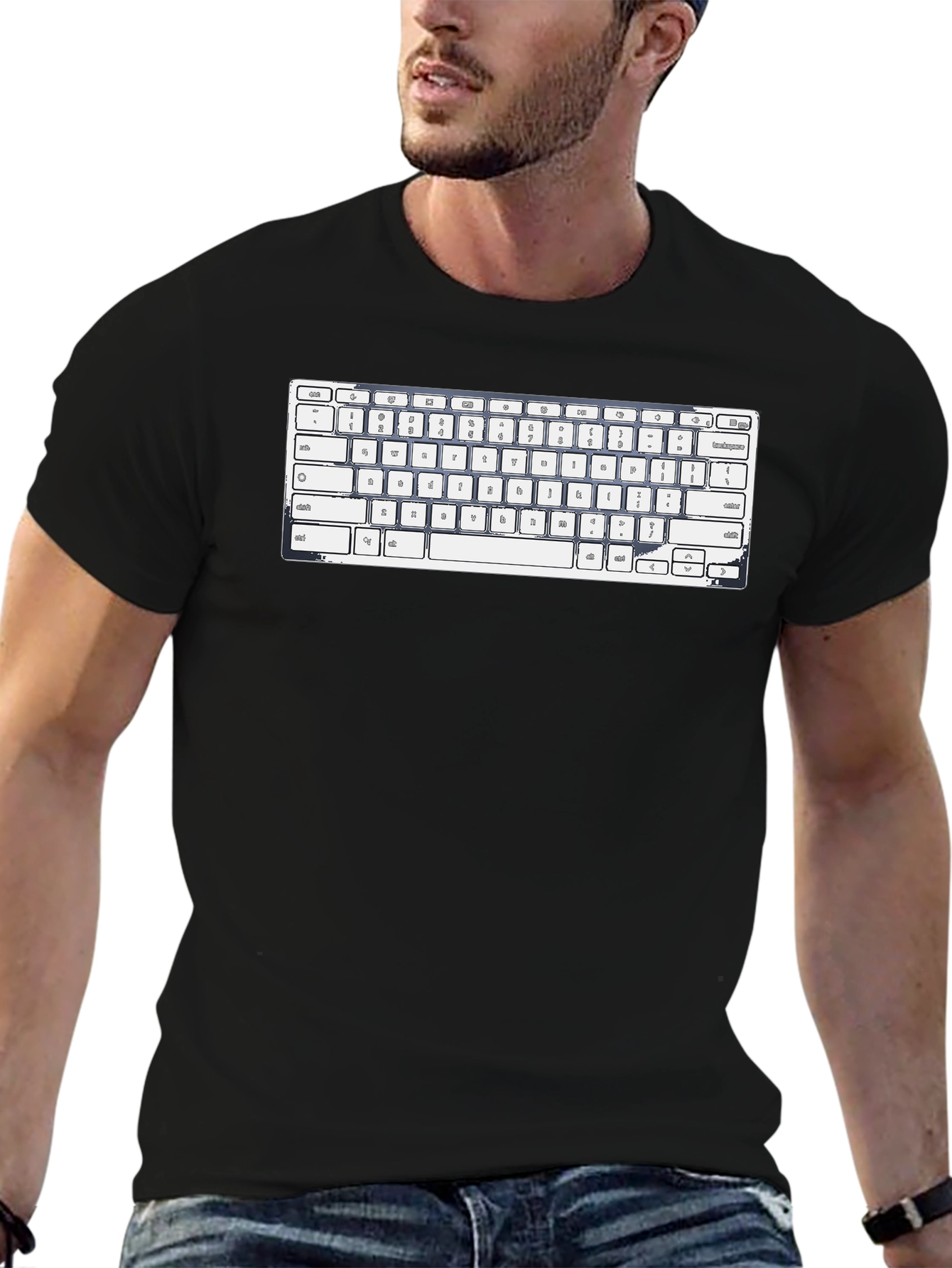 Keyboard Graphic T-Shirt - Tech Enthusiast Tee