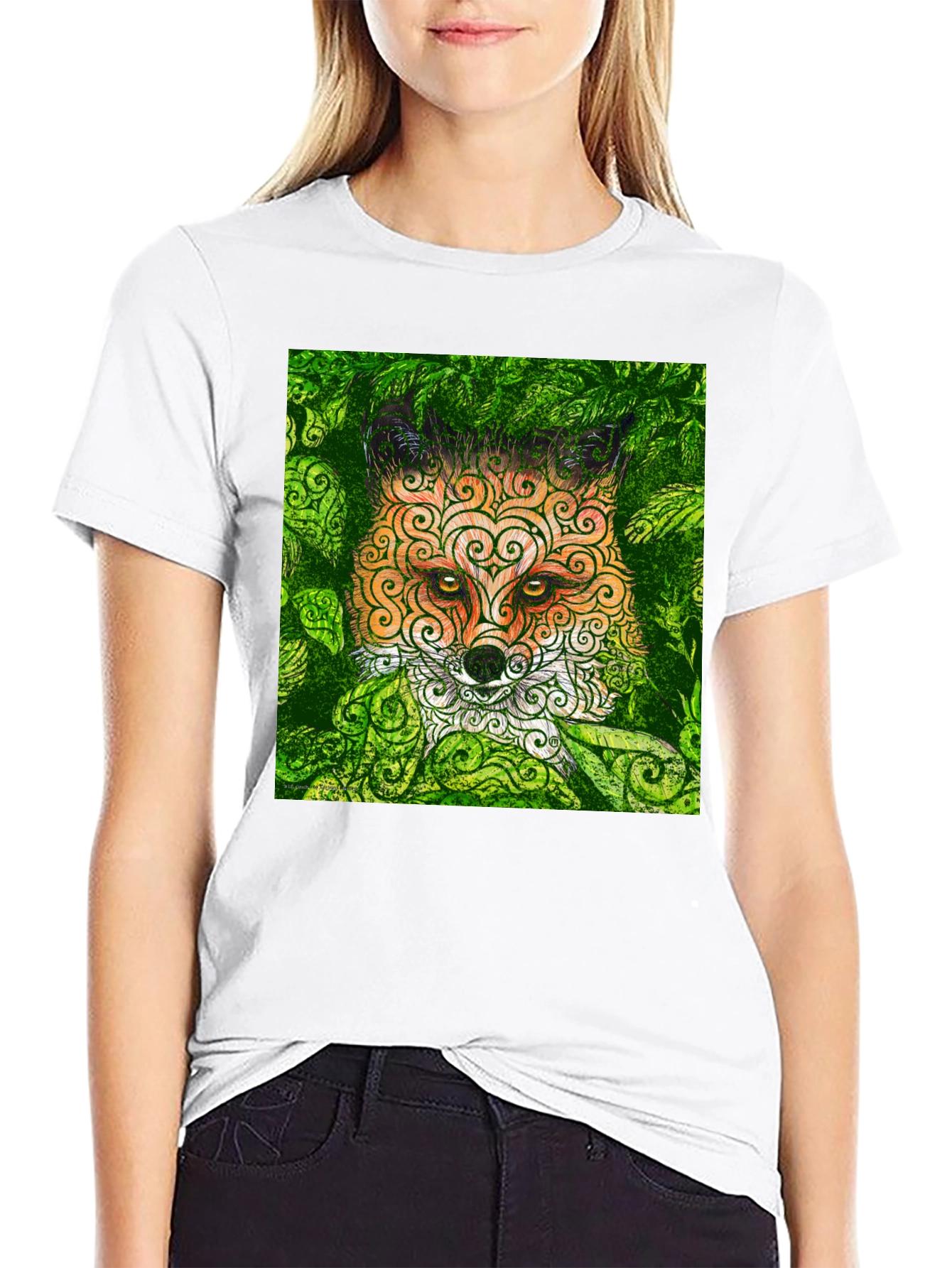 Fox in the Leaves Graphic Tee