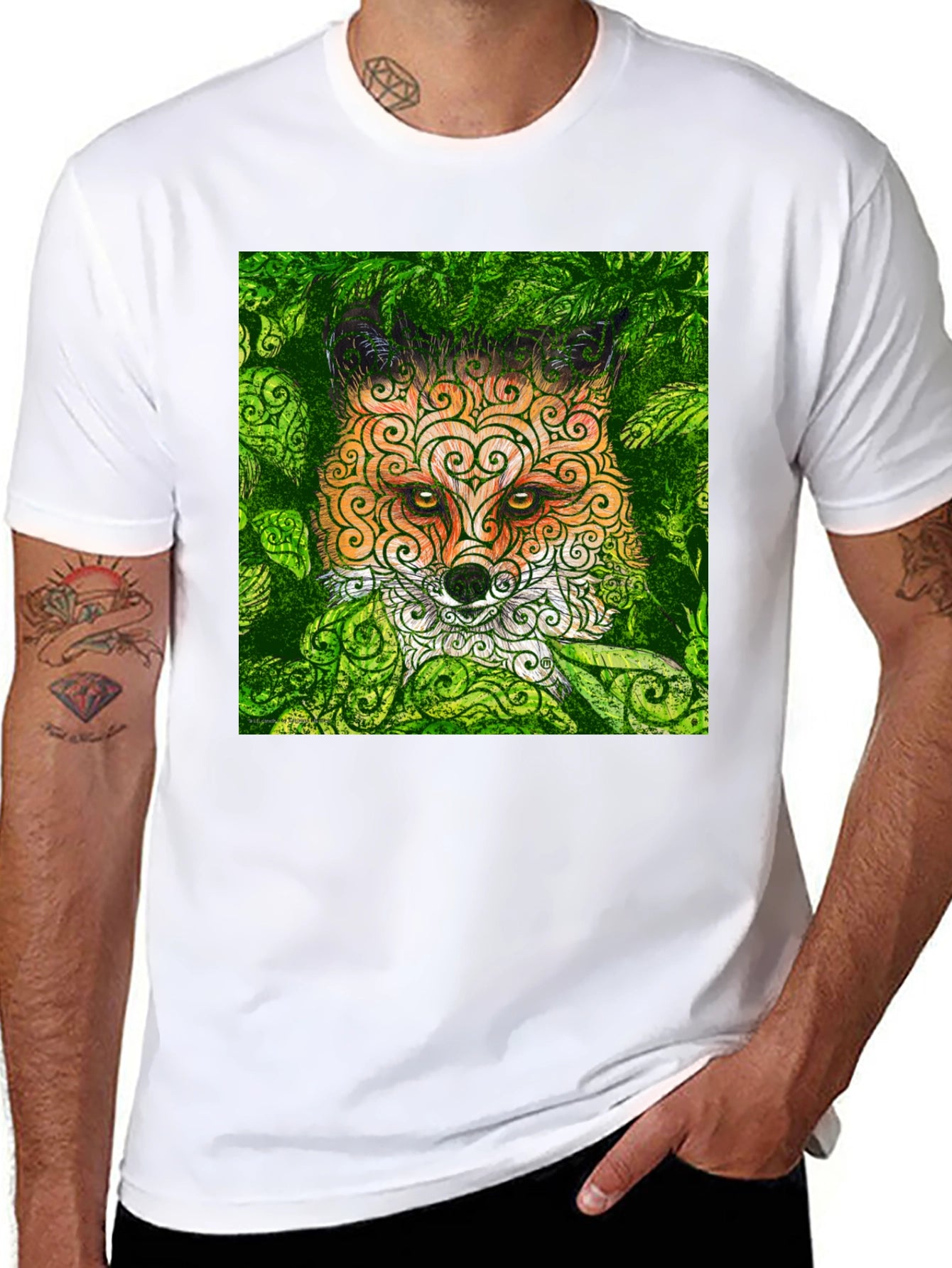 Fox in the Leaves Graphic Tee