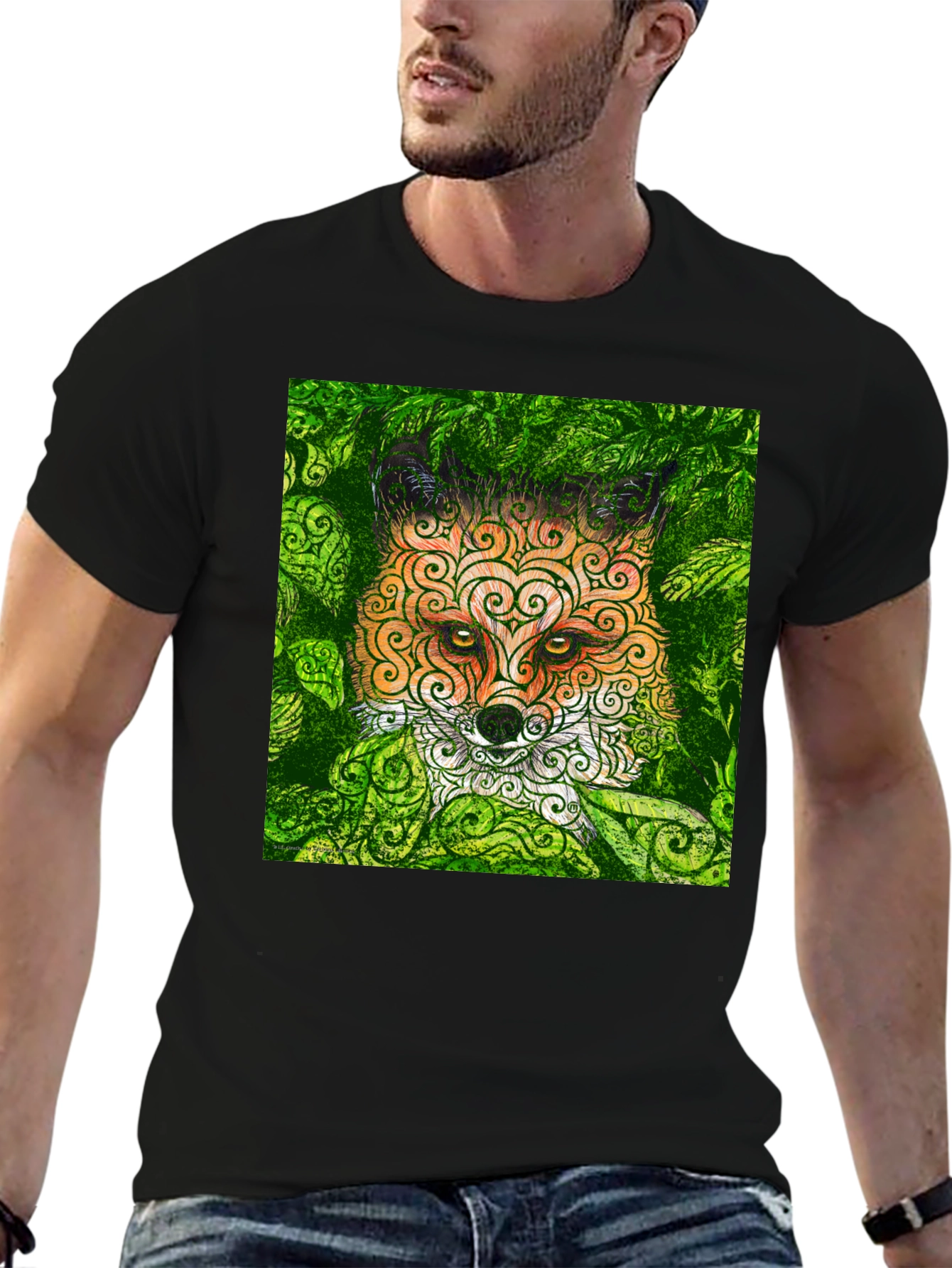 Fox in the Leaves Graphic Tee