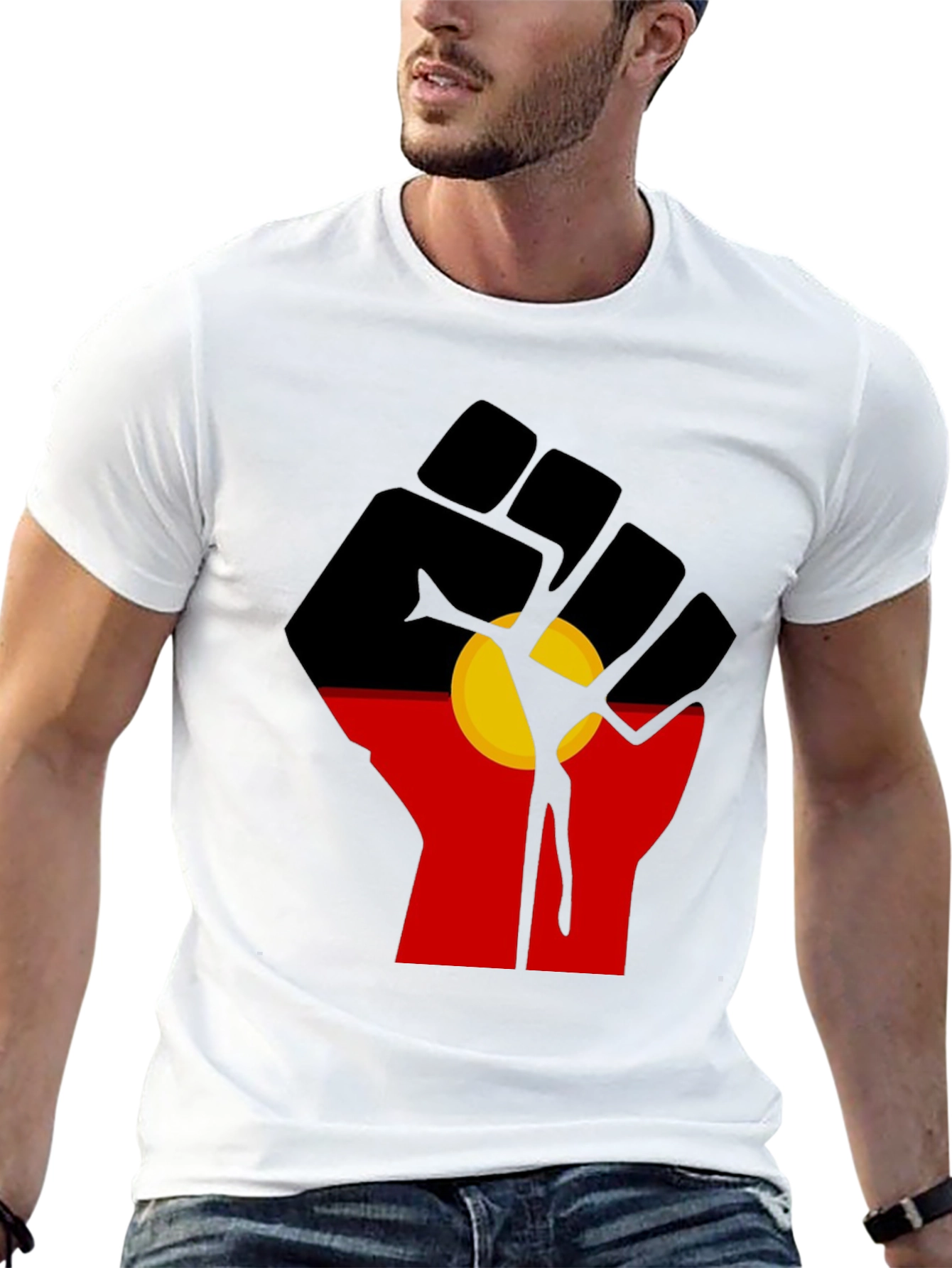 Aboriginal Flag Fist T-Shirt