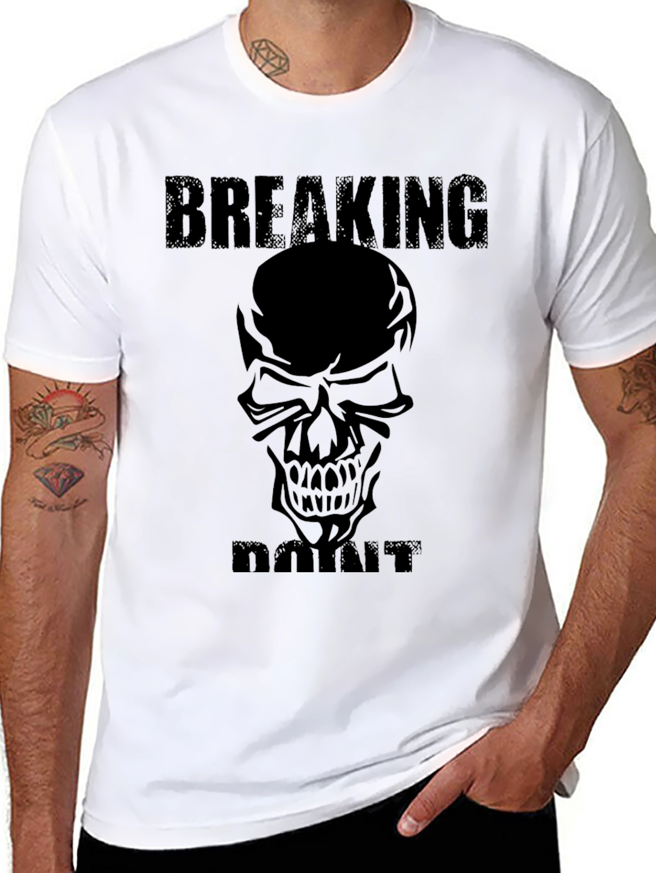 Breaking Point Skull Graphic Tee - Black