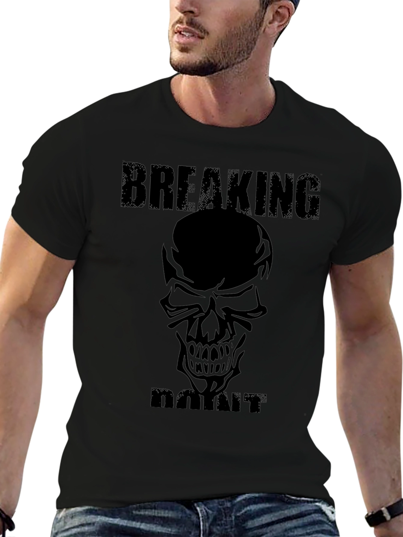 Breaking Point Skull Graphic Tee - Black