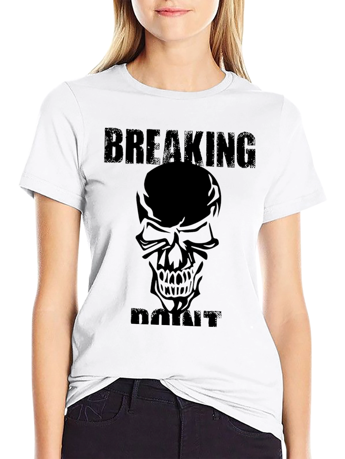 Breaking Point Skull Graphic Tee - Black