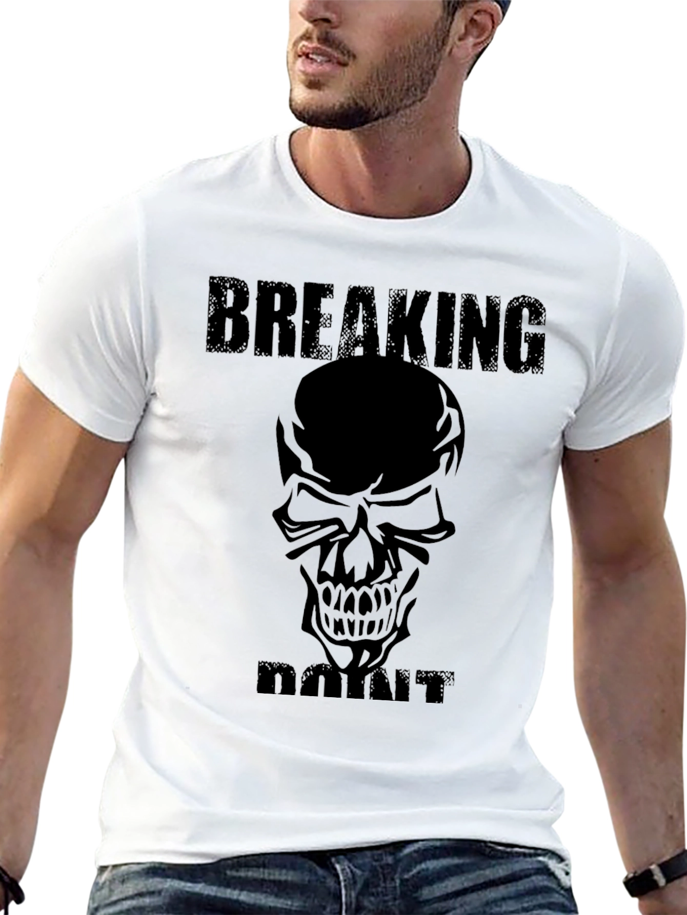 Breaking Point Skull Graphic Tee - Black