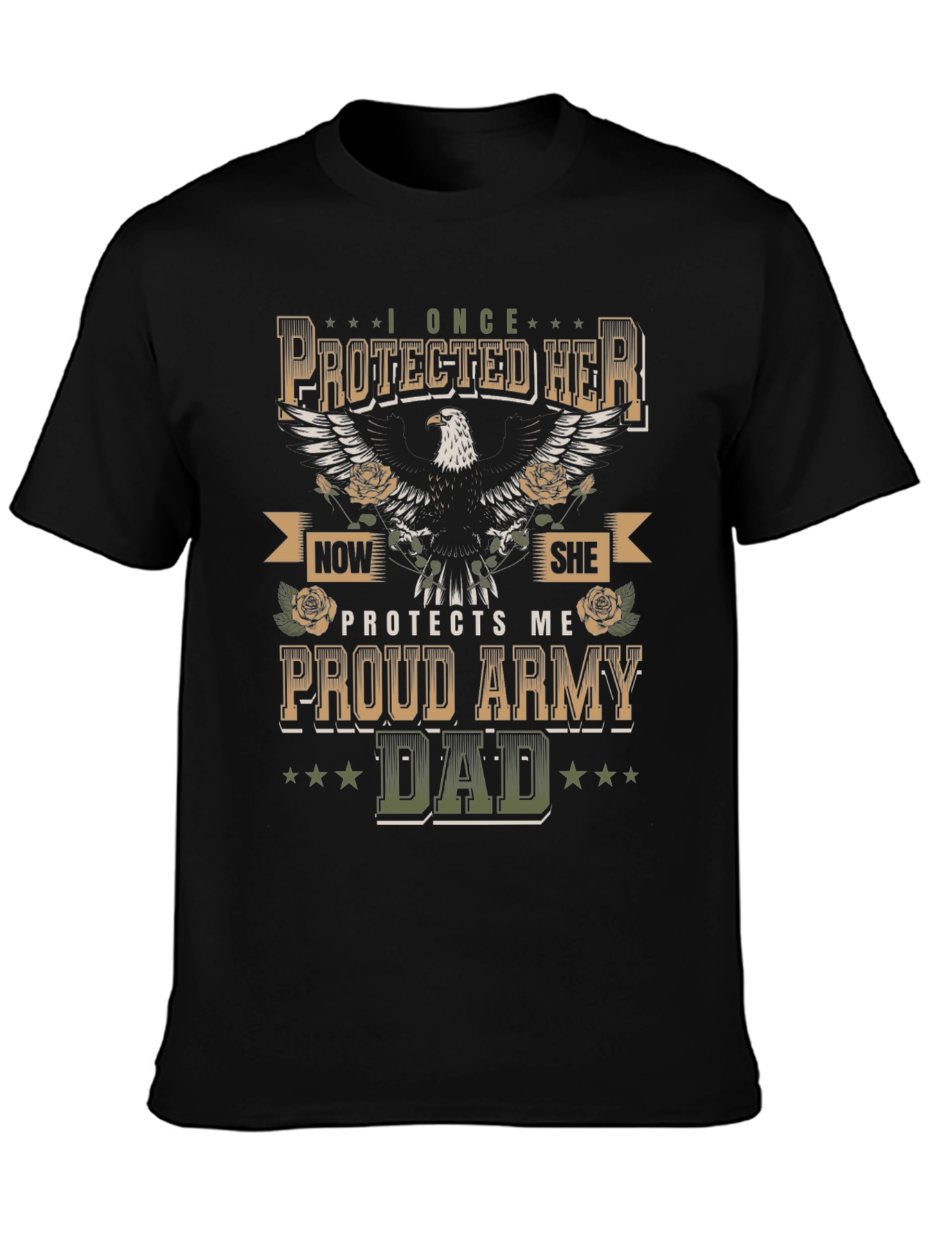 Proud Army Dad Graphic Tee - Military Father Shirt