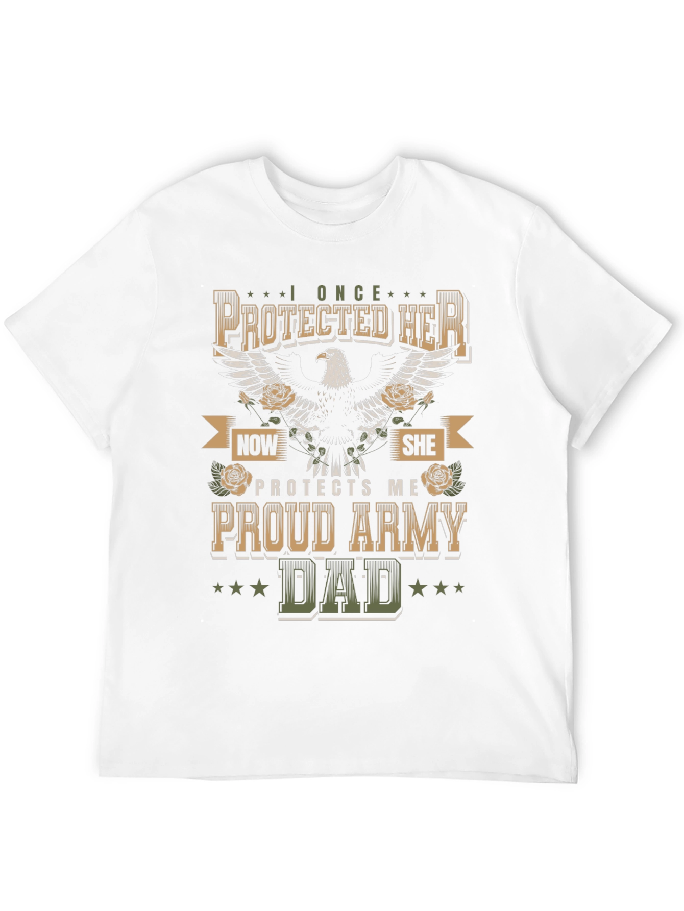 Proud Army Dad Graphic Tee - Military Father Shirt