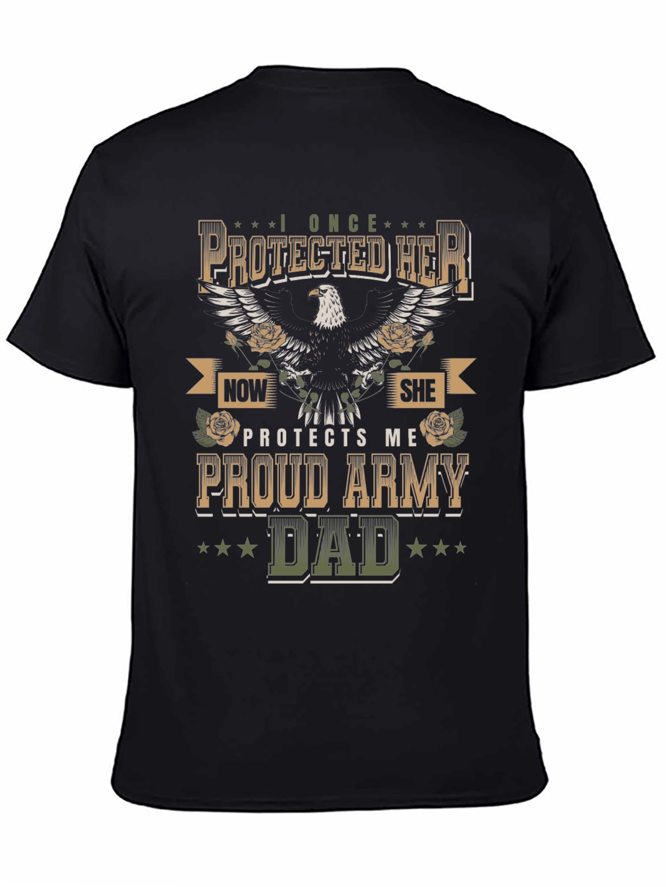 Proud Army Dad Graphic Tee - Military Father Shirt