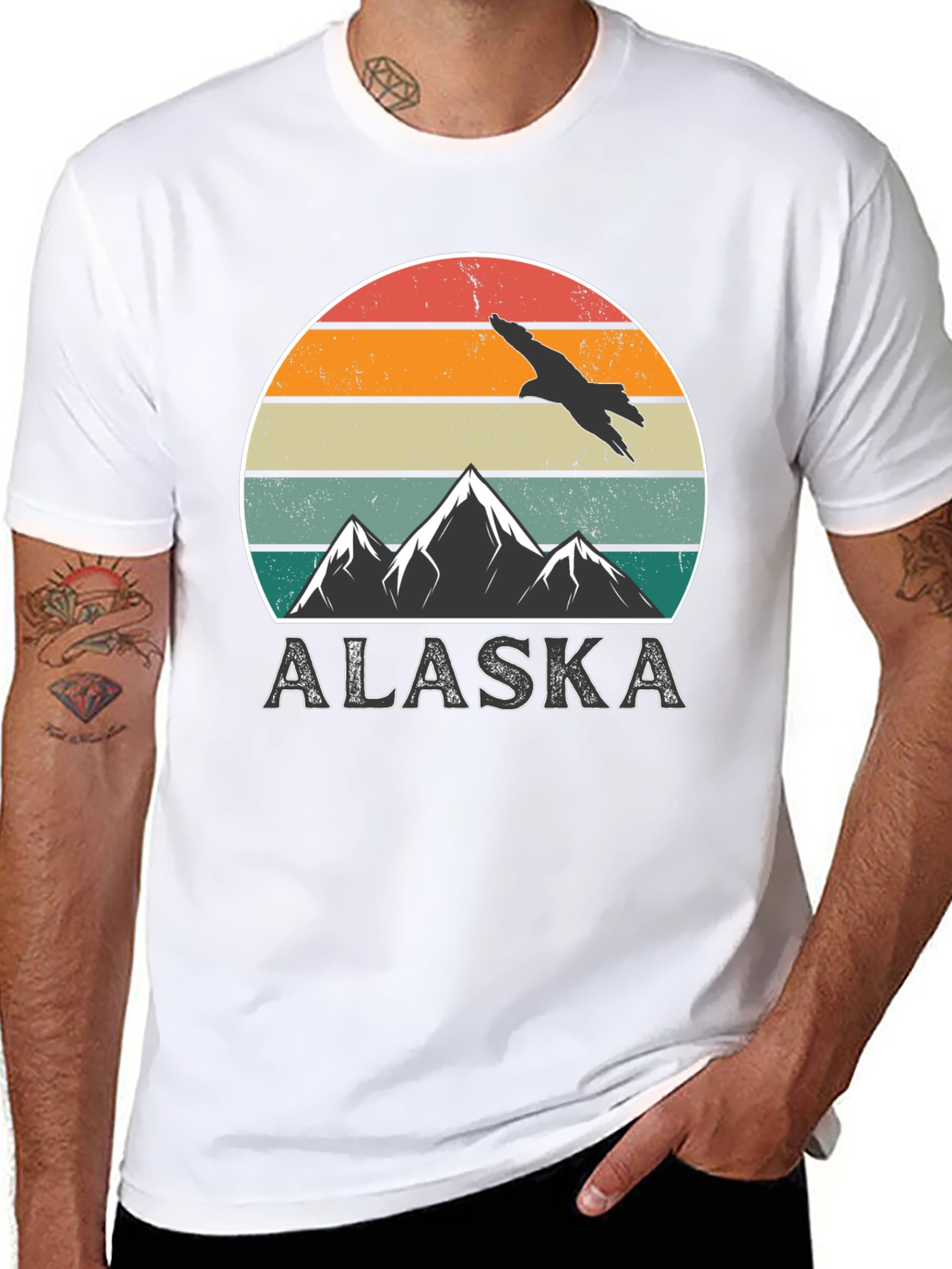 Alaska Mountain Sunset Graphic Tee